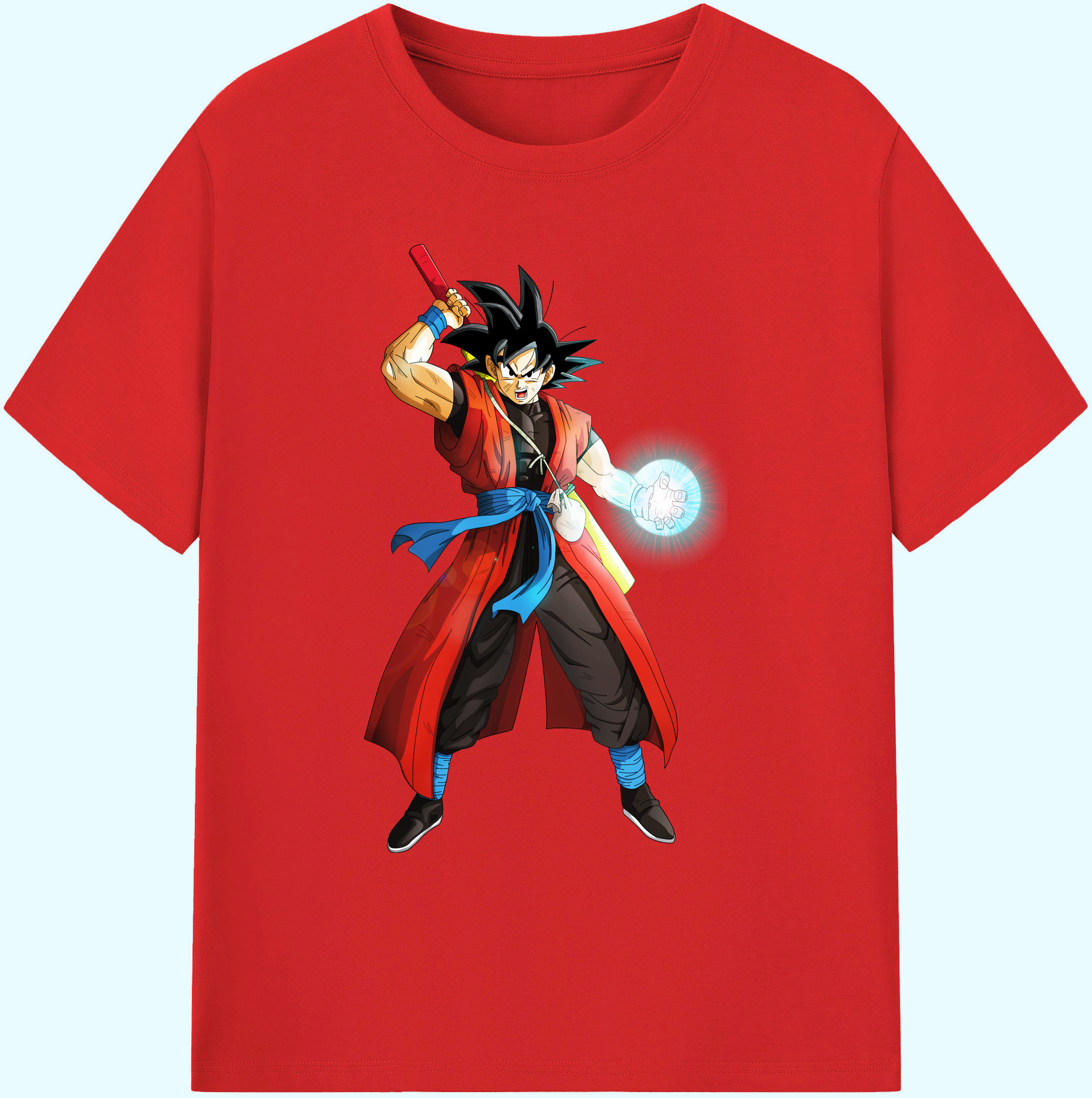 （画像用） ドラゴンボール 孫悟空（そん ごくう）Son Goku カカロット DRAGON BALL Kakarotto 綿100％ メンズ半袖Tシャツ｜肌触りやわらか＆通気性