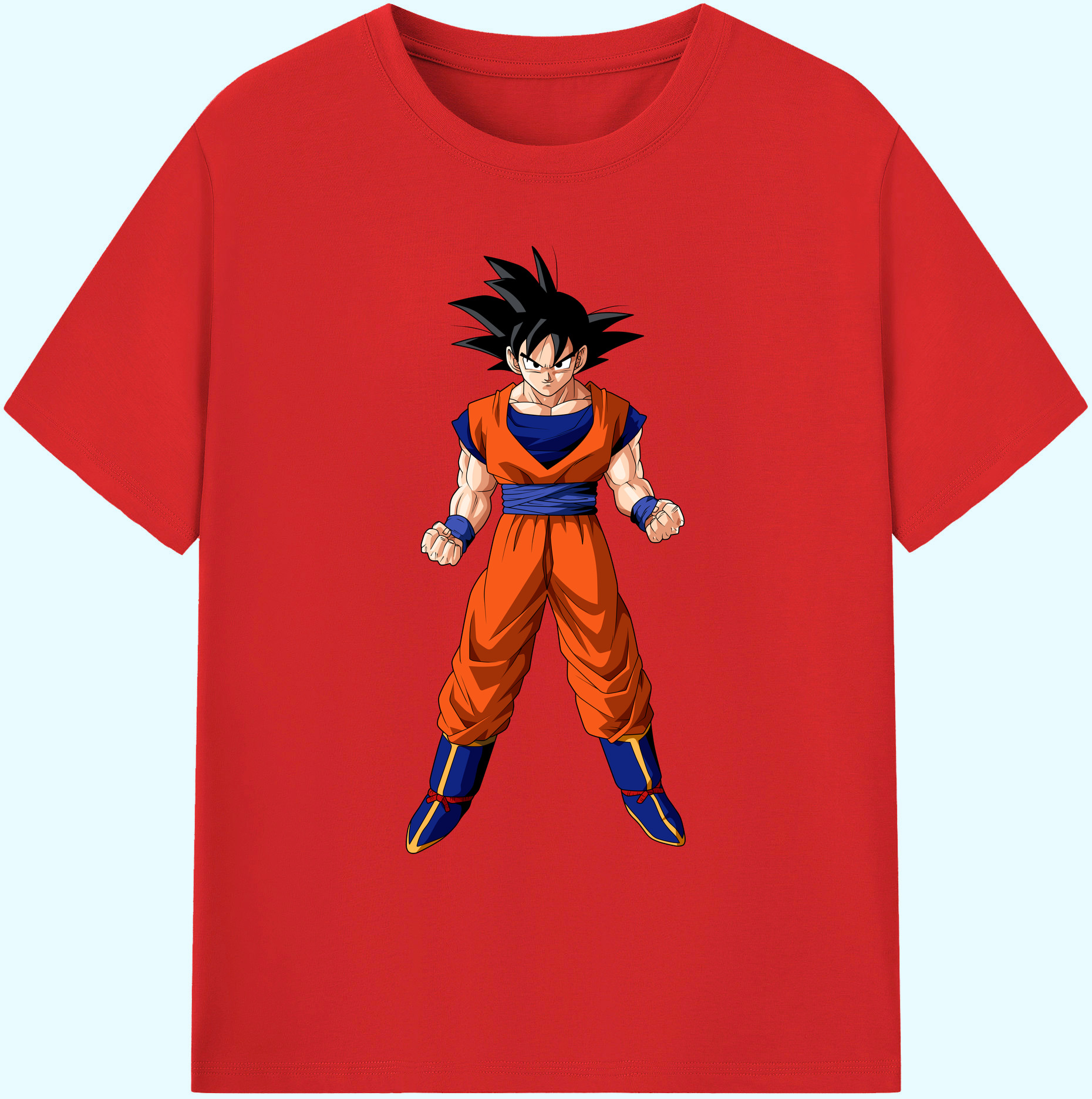 （画像用） ドラゴンボール 孫悟空（そん ごくう）Son Goku カカロット DRAGON BALL Kakarotto 綿100％ メンズ半袖Tシャツ｜肌触りやわらか＆通気性