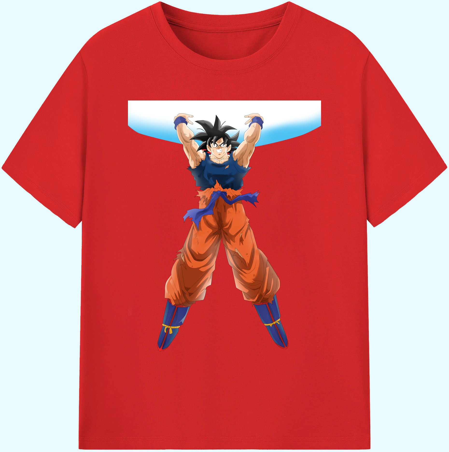 （画像用） ドラゴンボール 孫悟空（そん ごくう）Son Goku カカロット DRAGON BALL Kakarotto 綿100％ メンズ半袖Tシャツ｜肌触りやわらか＆通気性