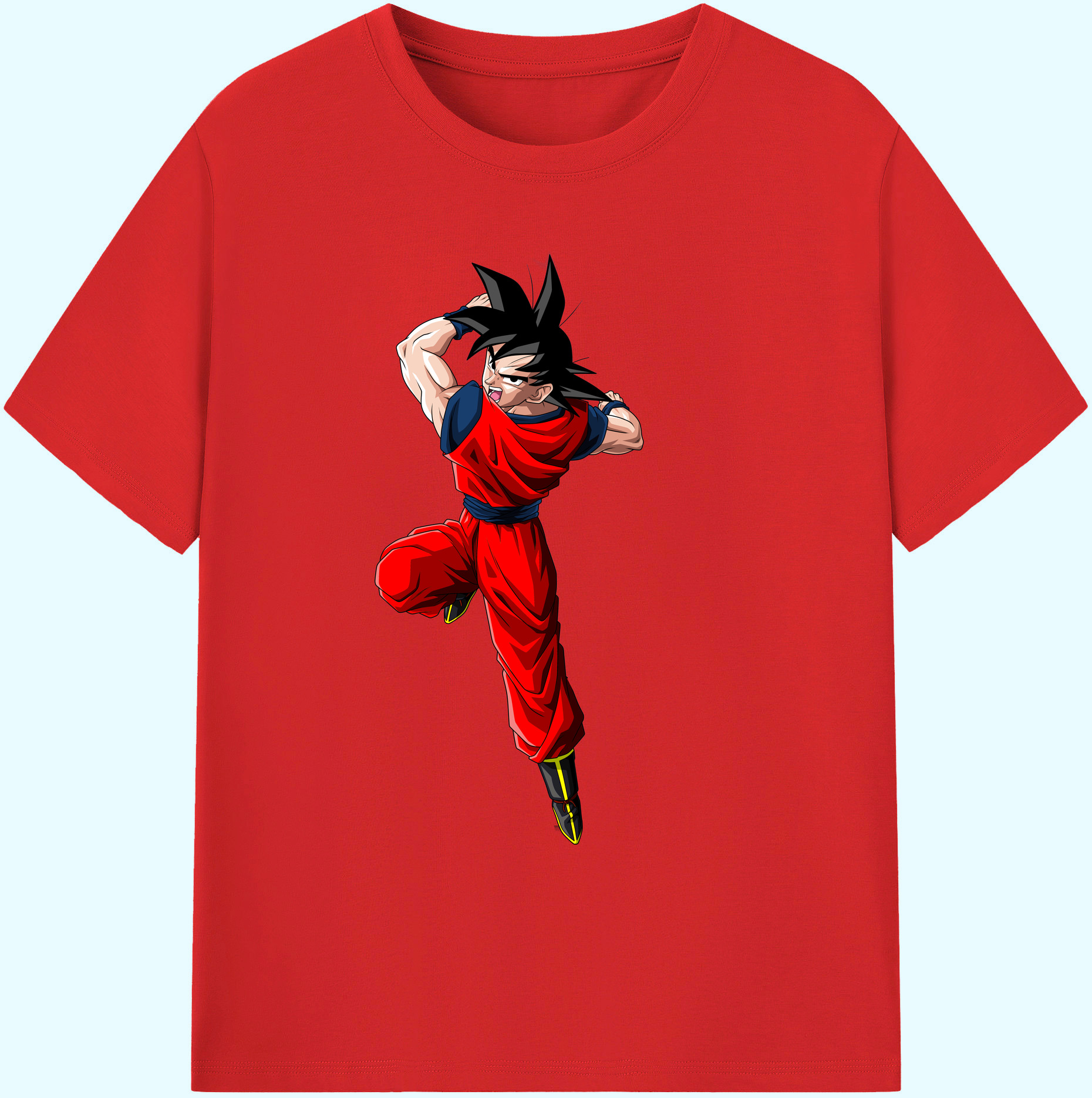 （画像用） ドラゴンボール 孫悟空（そん ごくう）Son Goku カカロット DRAGON BALL Kakarotto 綿100％ メンズ半袖Tシャツ｜肌触りやわらか＆通気性