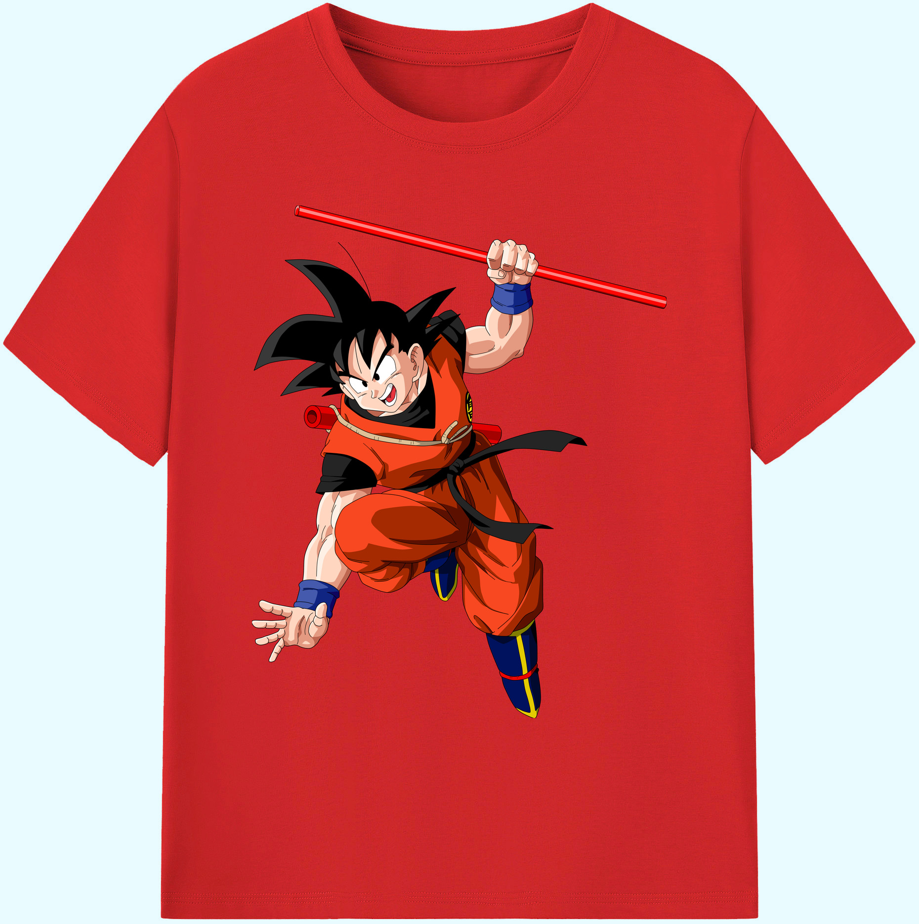 （画像用） ドラゴンボール 孫悟空（そん ごくう）Son Goku カカロット DRAGON BALL Kakarotto 綿100％ メンズ半袖Tシャツ｜肌触りやわらか＆通気性