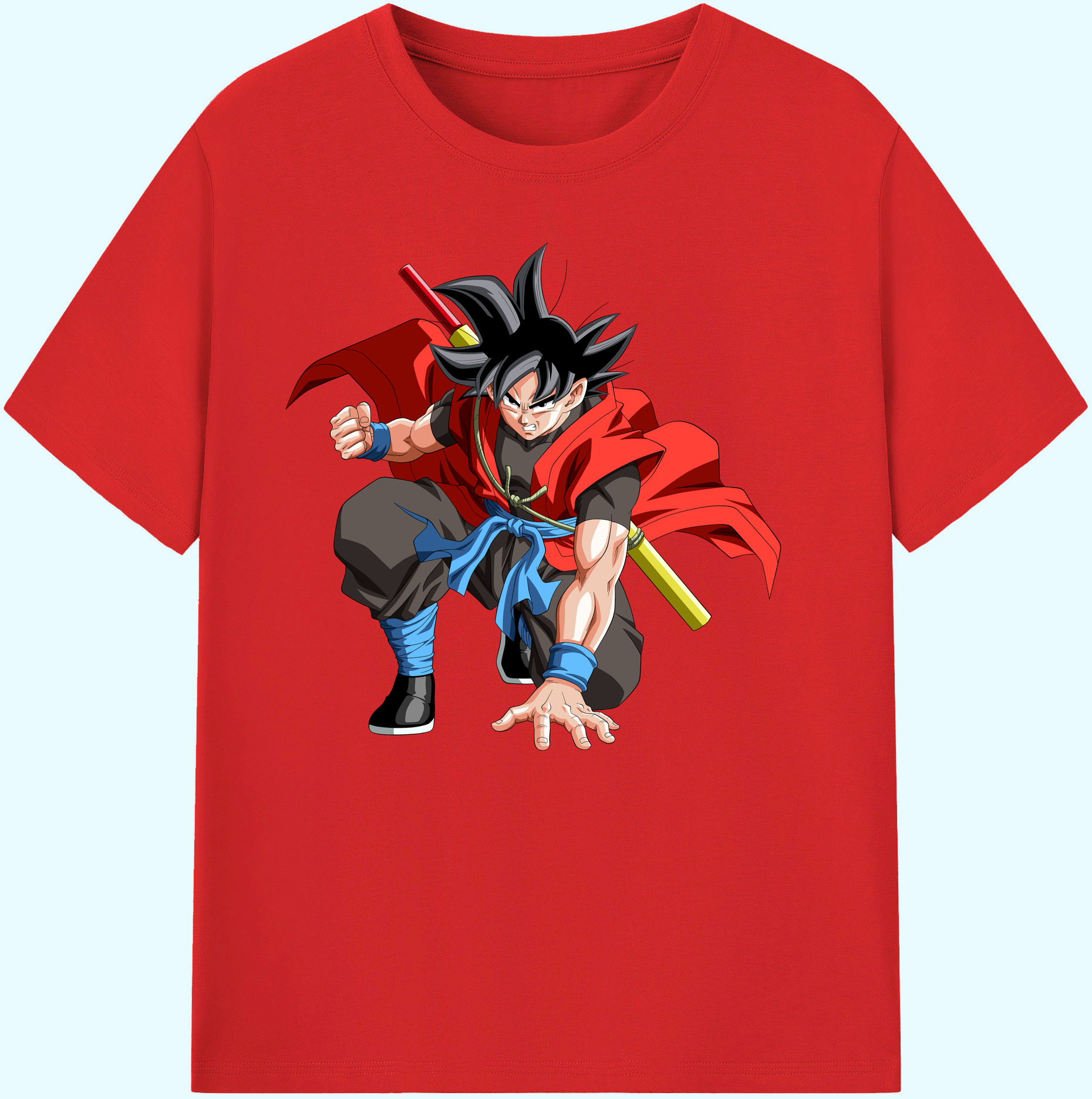 （画像用） ドラゴンボール 孫悟空（そん ごくう）Son Goku カカロット DRAGON BALL Kakarotto 綿100％ メンズ半袖Tシャツ｜肌触りやわらか＆通気性