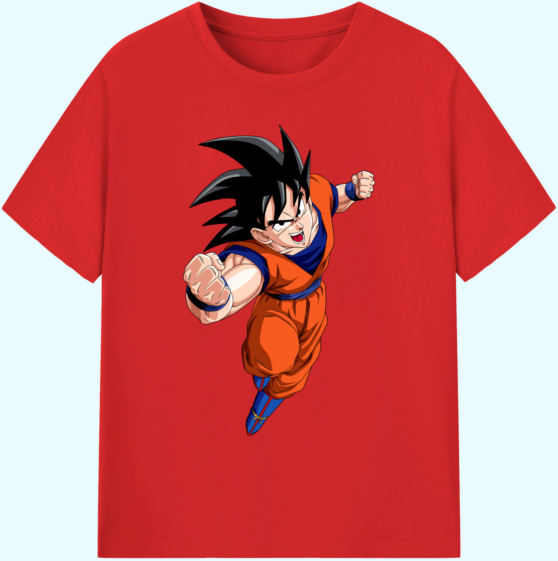 （画像用） ドラゴンボール 孫悟空（そん ごくう）Son Goku カカロット DRAGON BALL Kakarotto 綿100％ メンズ半袖Tシャツ｜肌触りやわらか＆通気性