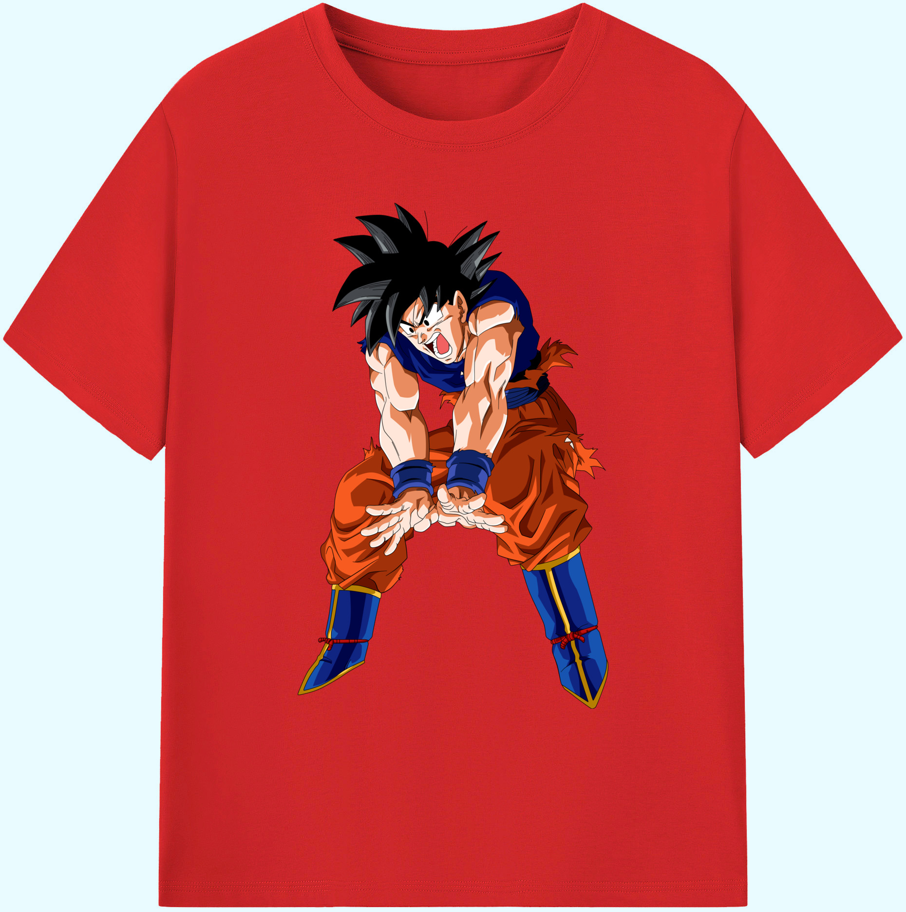 （画像用） ドラゴンボール 孫悟空（そん ごくう）Son Goku カカロット DRAGON BALL Kakarotto 綿100％ メンズ半袖Tシャツ｜肌触りやわらか＆通気性