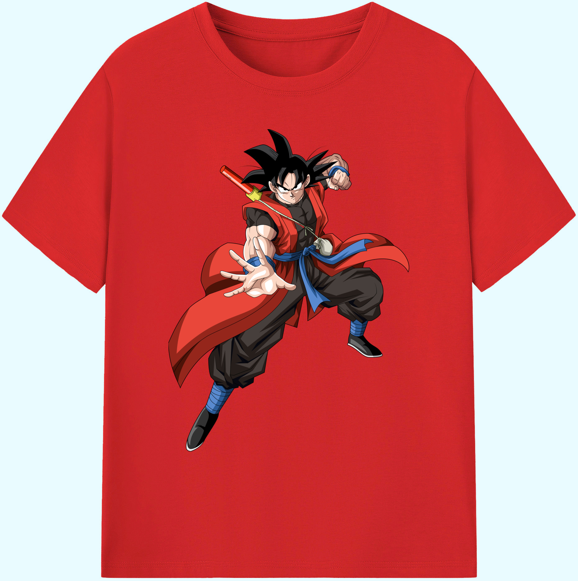 （画像用） ドラゴンボール 孫悟空（そん ごくう）Son Goku カカロット DRAGON BALL Kakarotto 綿100％ メンズ半袖Tシャツ｜肌触りやわらか＆通気性