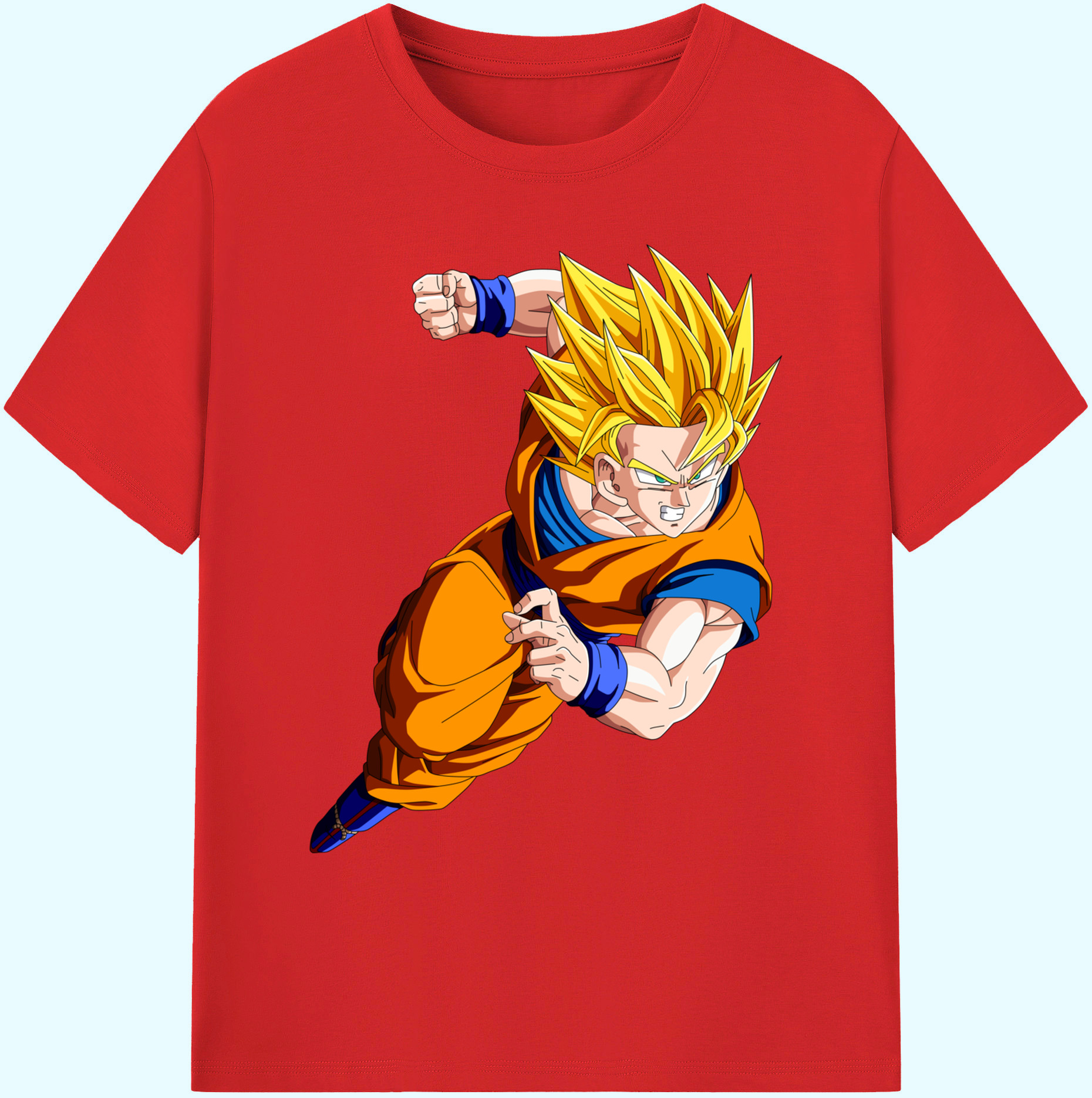 （画像用） ドラゴンボール 孫悟空（そん ごくう）Son Goku カカロット DRAGON BALL Kakarotto 綿100％ メンズ半袖Tシャツ｜肌触りやわらか＆通気性