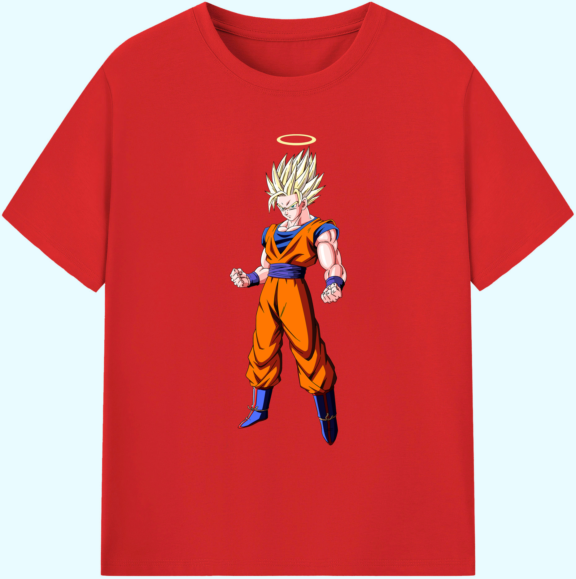 （画像用） ドラゴンボール 孫悟空（そん ごくう）Son Goku カカロット DRAGON BALL Kakarotto 綿100％ メンズ半袖Tシャツ｜肌触りやわらか＆通気性