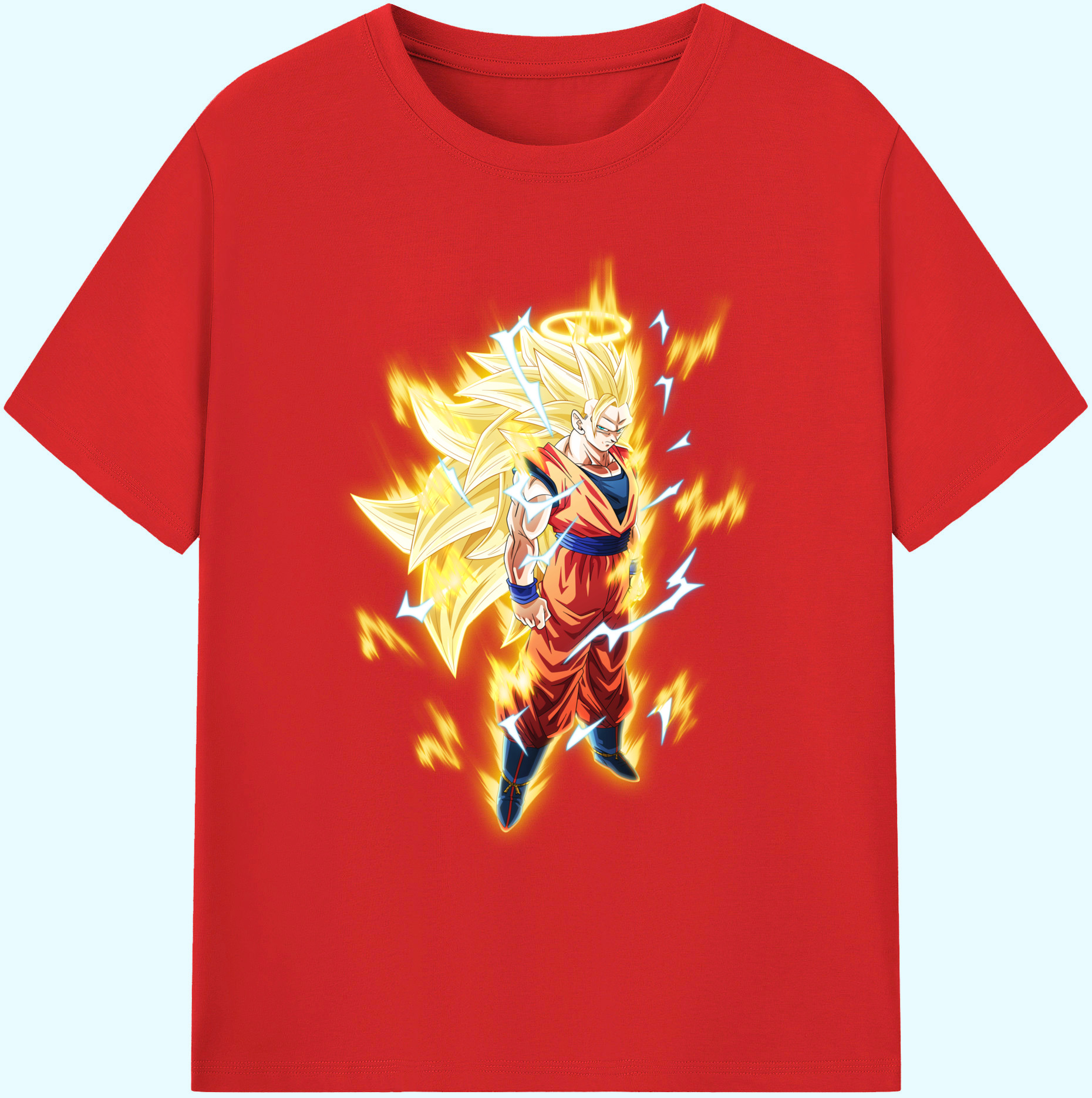 （画像用） ドラゴンボール 孫悟空（そん ごくう）Son Goku カカロット DRAGON BALL Kakarotto 綿100％ メンズ半袖Tシャツ｜肌触りやわらか＆通気性
