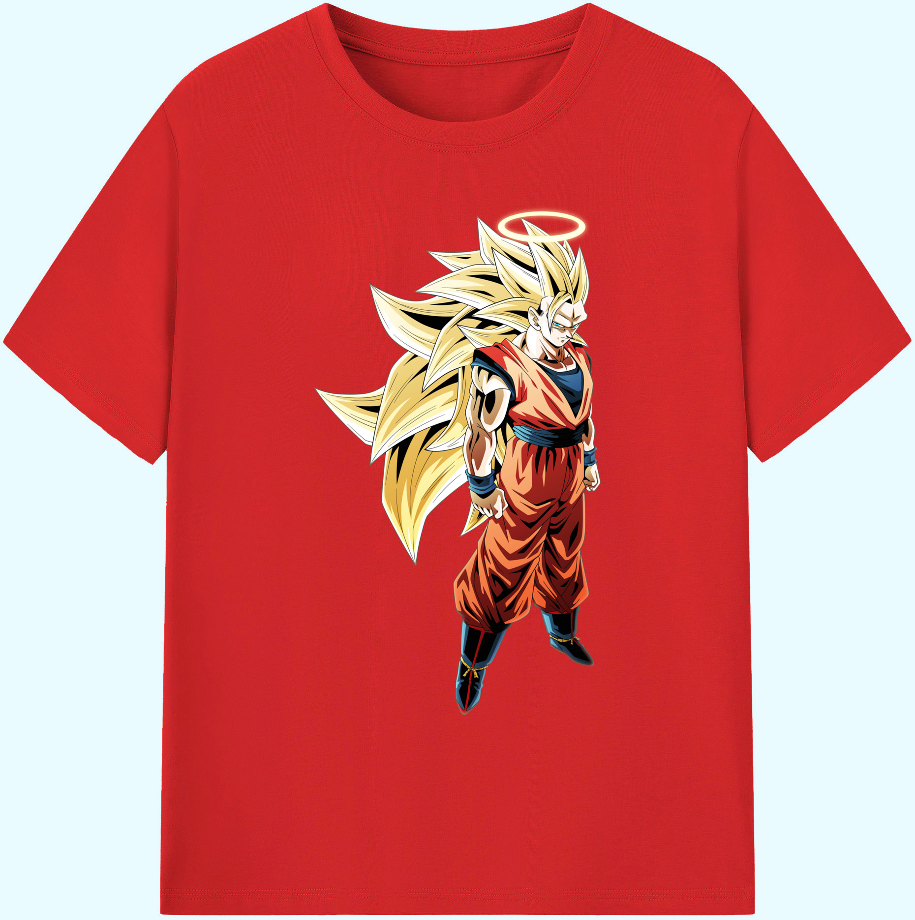 （画像用） ドラゴンボール 孫悟空（そん ごくう）Son Goku カカロット DRAGON BALL Kakarotto 綿100％ メンズ半袖Tシャツ｜肌触りやわらか＆通気性