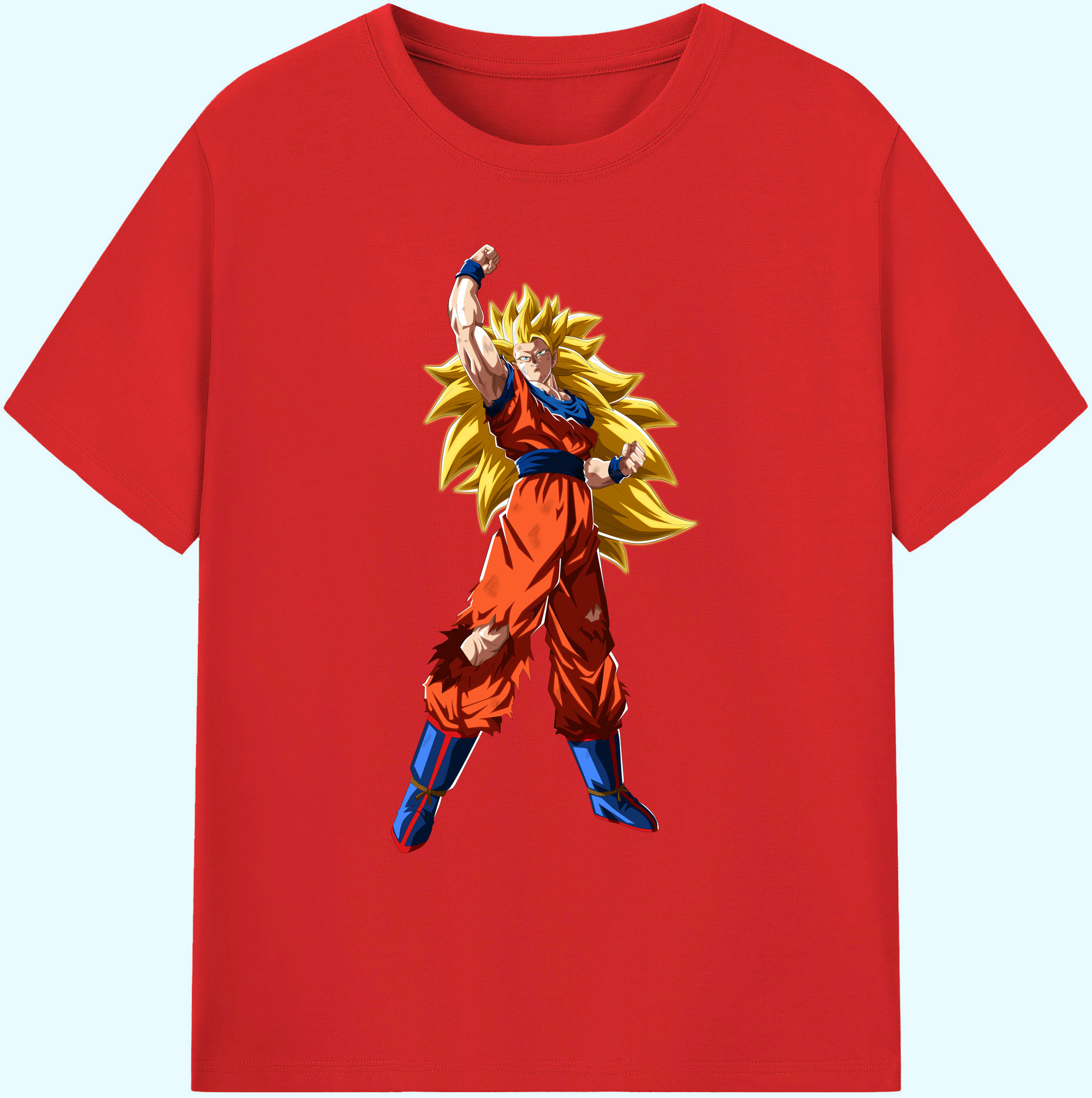 （画像用） ドラゴンボール 孫悟空（そん ごくう）Son Goku カカロット DRAGON BALL Kakarotto 綿100％ メンズ半袖Tシャツ｜肌触りやわらか＆通気性