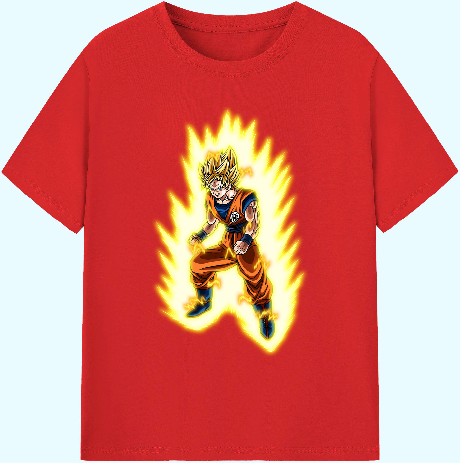 （画像用） ドラゴンボール 孫悟空（そん ごくう）Son Goku カカロット DRAGON BALL Kakarotto 綿100％ メンズ半袖Tシャツ｜肌触りやわらか＆通気性