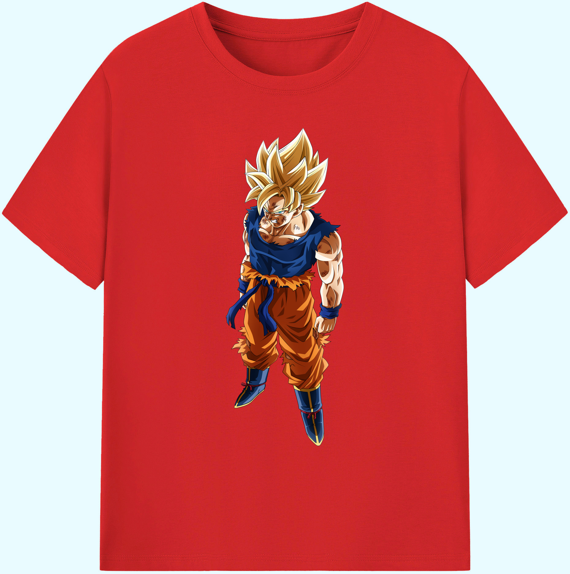 （画像用） ドラゴンボール 孫悟空（そん ごくう）Son Goku カカロット DRAGON BALL Kakarotto 綿100％ メンズ半袖Tシャツ｜肌触りやわらか＆通気性