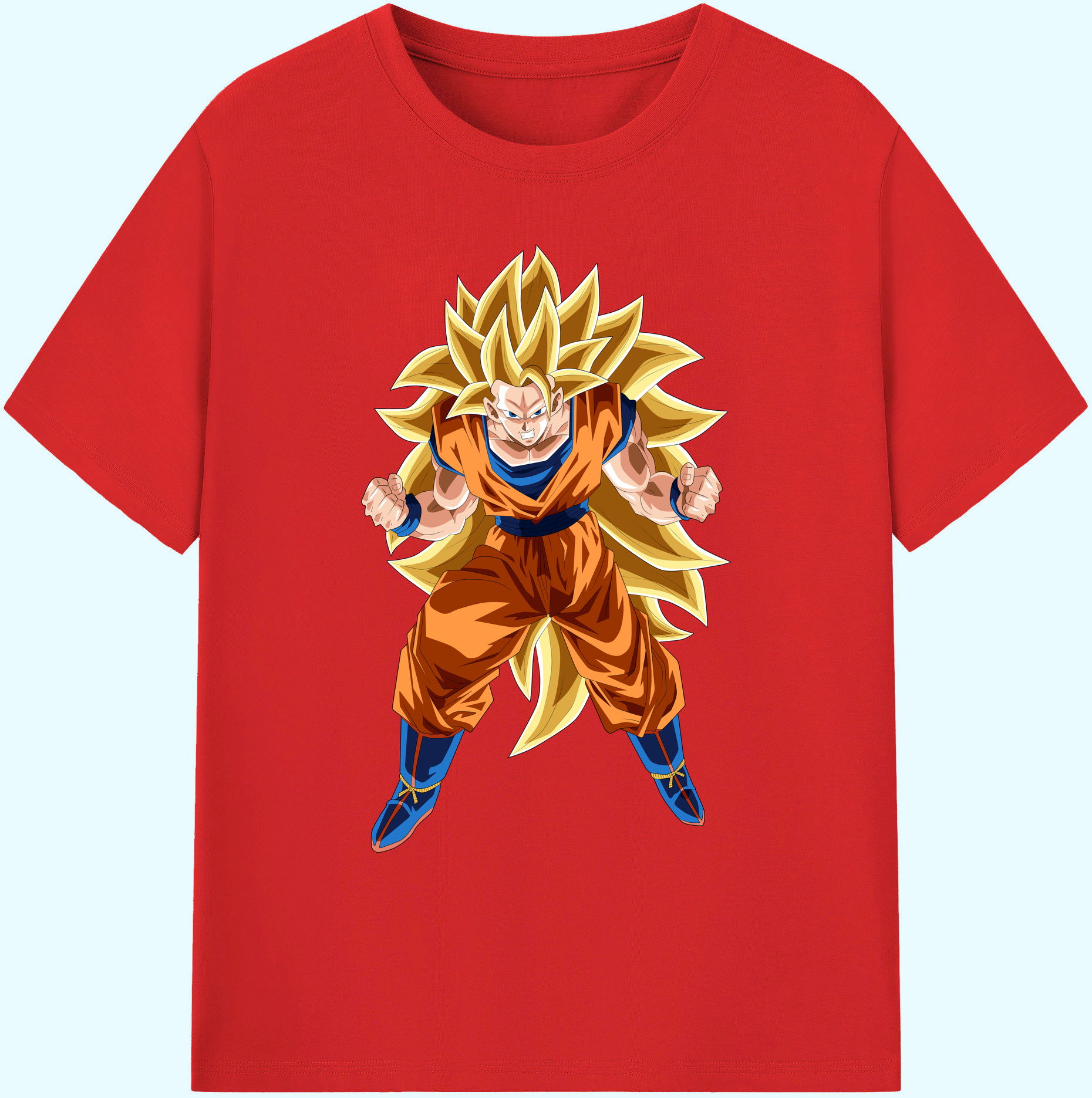 （画像用） ドラゴンボール 孫悟空（そん ごくう）Son Goku カカロット DRAGON BALL Kakarotto 綿100％ メンズ半袖Tシャツ｜肌触りやわらか＆通気性