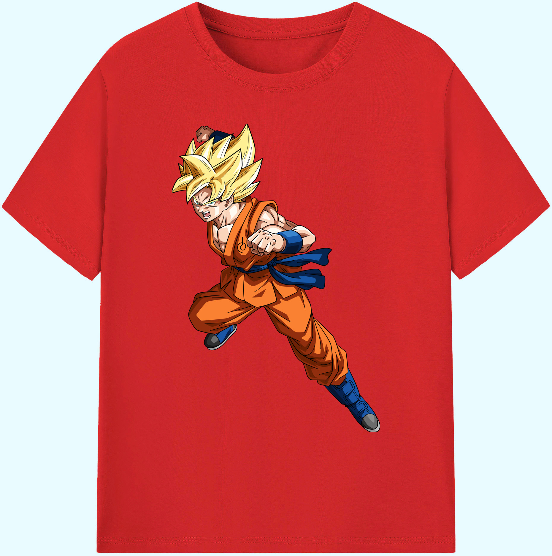 （画像用） ドラゴンボール 孫悟空（そん ごくう）Son Goku カカロット DRAGON BALL Kakarotto 綿100％ メンズ半袖Tシャツ｜肌触りやわらか＆通気性