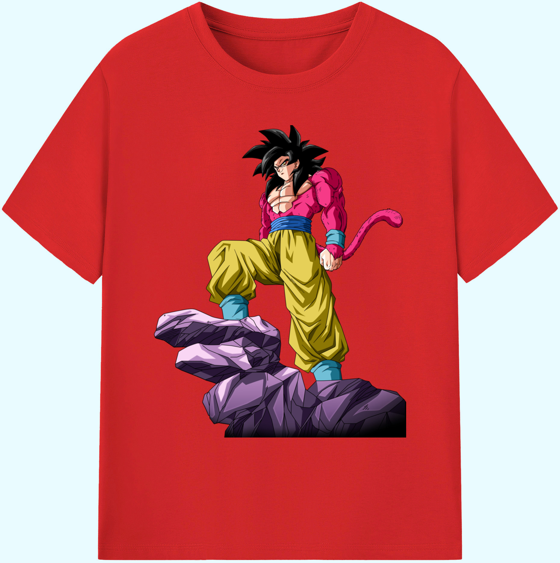 （画像用） ドラゴンボール 孫悟空（そん ごくう）Son Goku カカロット DRAGON BALL Kakarotto 綿100％ メンズ半袖Tシャツ｜肌触りやわらか＆通気性
