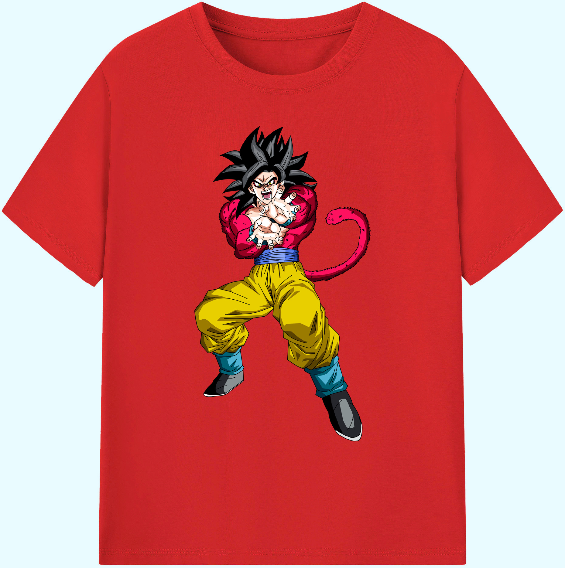 （画像用） ドラゴンボール 孫悟空（そん ごくう）Son Goku カカロット DRAGON BALL Kakarotto 綿100％ メンズ半袖Tシャツ｜肌触りやわらか＆通気性