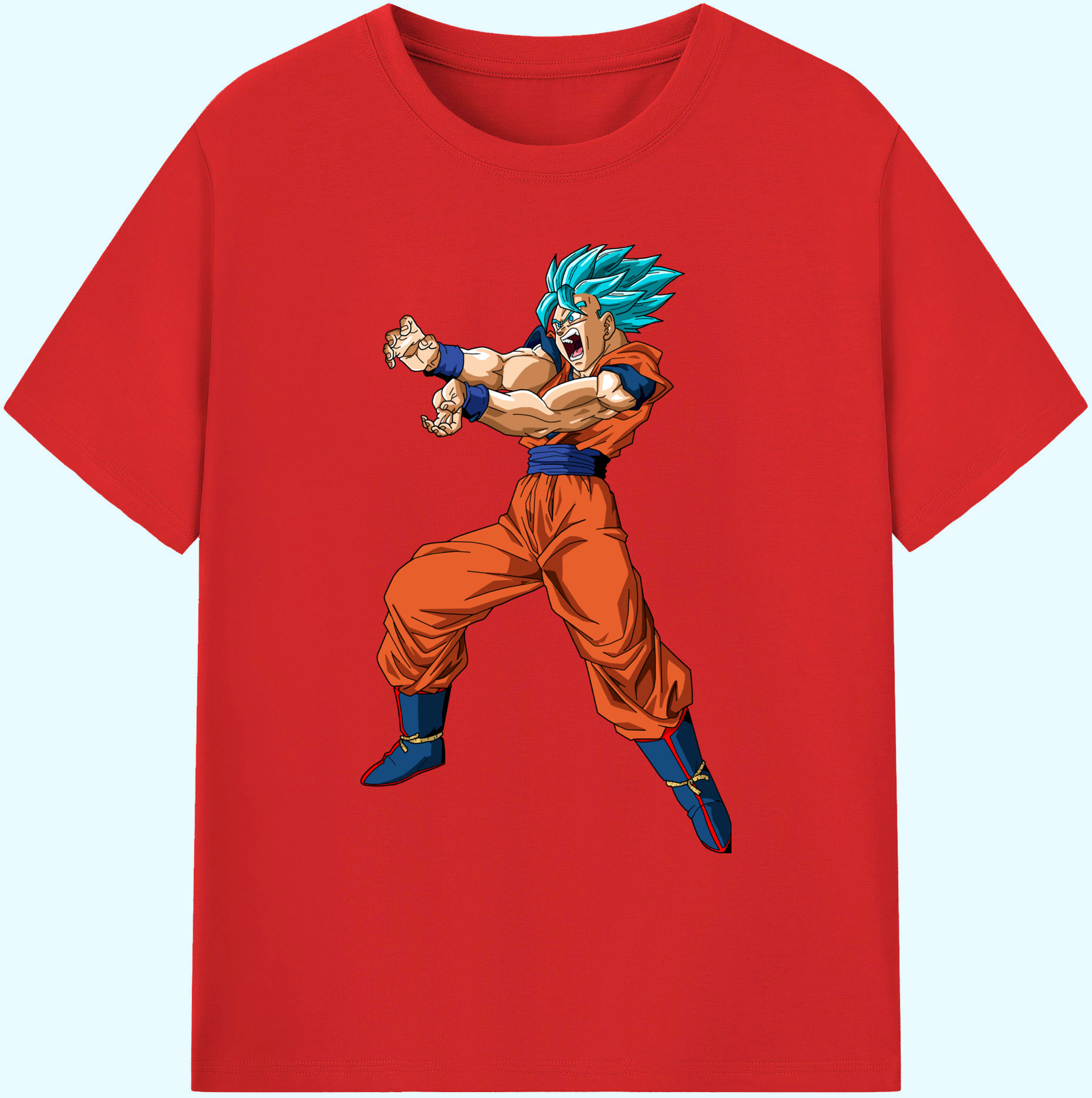 （画像用） ドラゴンボール 孫悟空（そん ごくう）Son Goku カカロット DRAGON BALL Kakarotto 綿100％ メンズ半袖Tシャツ｜肌触りやわらか＆通気性