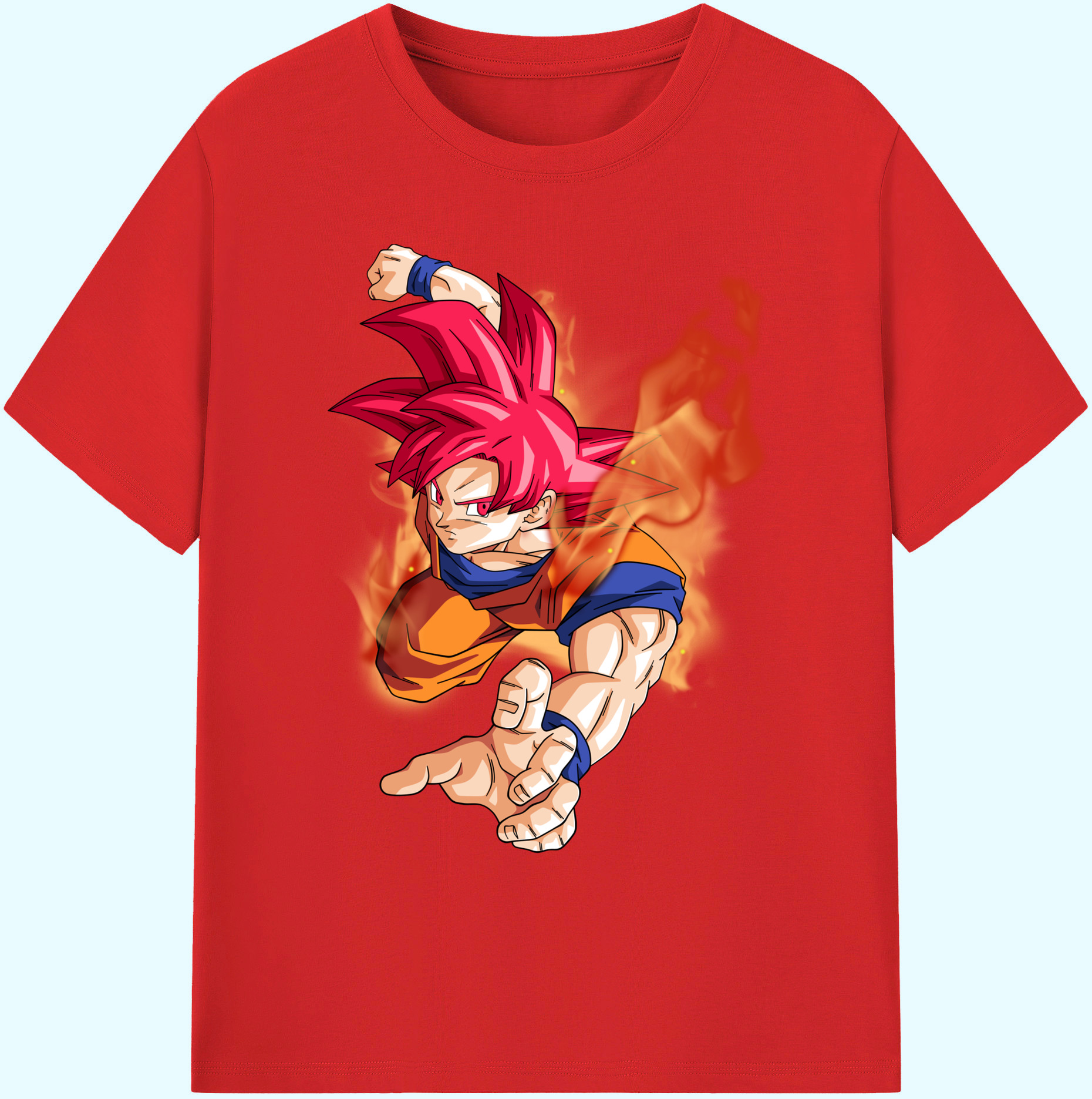 （画像用） ドラゴンボール 孫悟空（そん ごくう）Son Goku カカロット DRAGON BALL Kakarotto 綿100％ メンズ半袖Tシャツ｜肌触りやわらか＆通気性