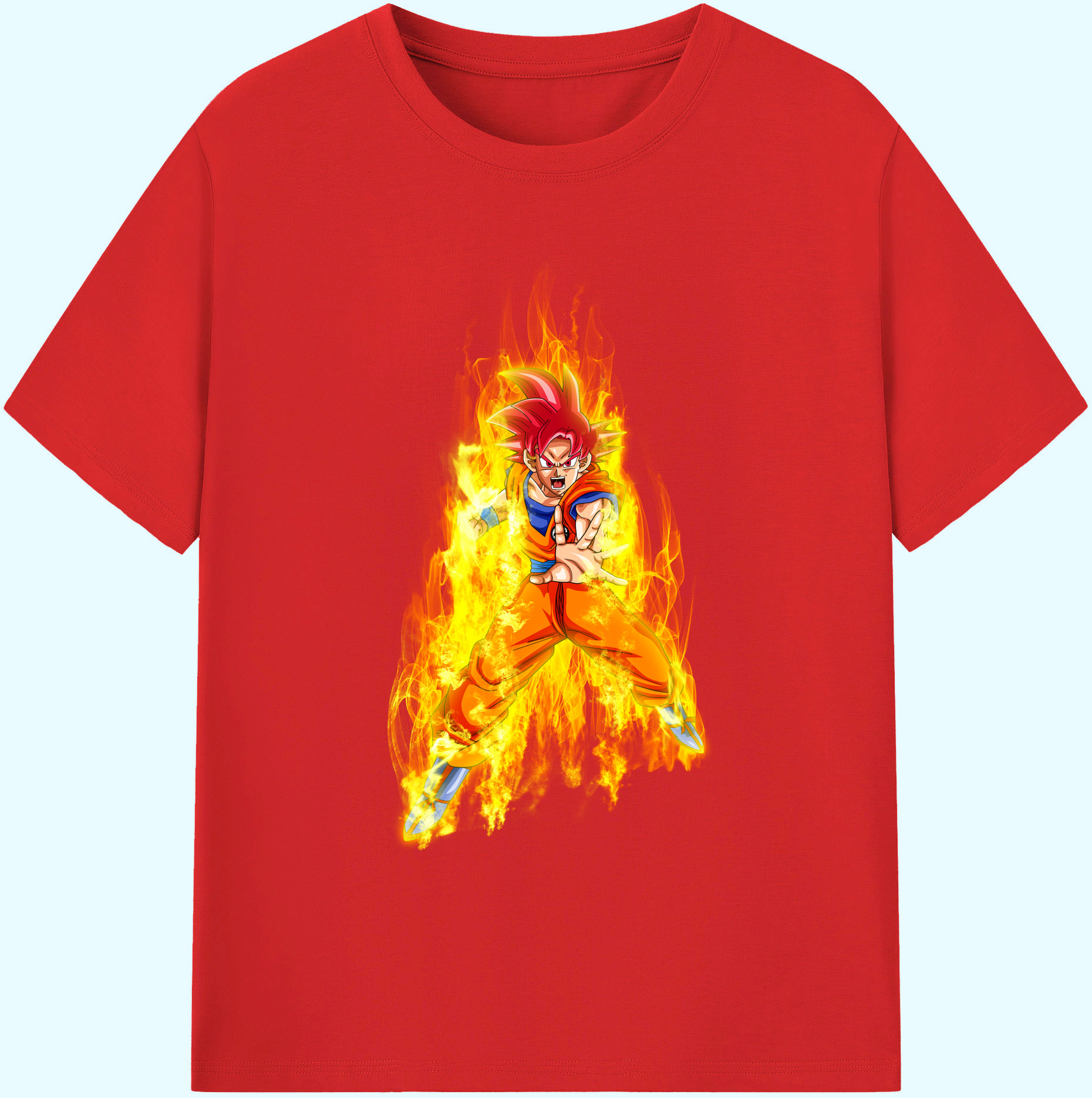 （画像用） ドラゴンボール 孫悟空（そん ごくう）Son Goku カカロット DRAGON BALL Kakarotto 綿100％ メンズ半袖Tシャツ｜肌触りやわらか＆通気性
