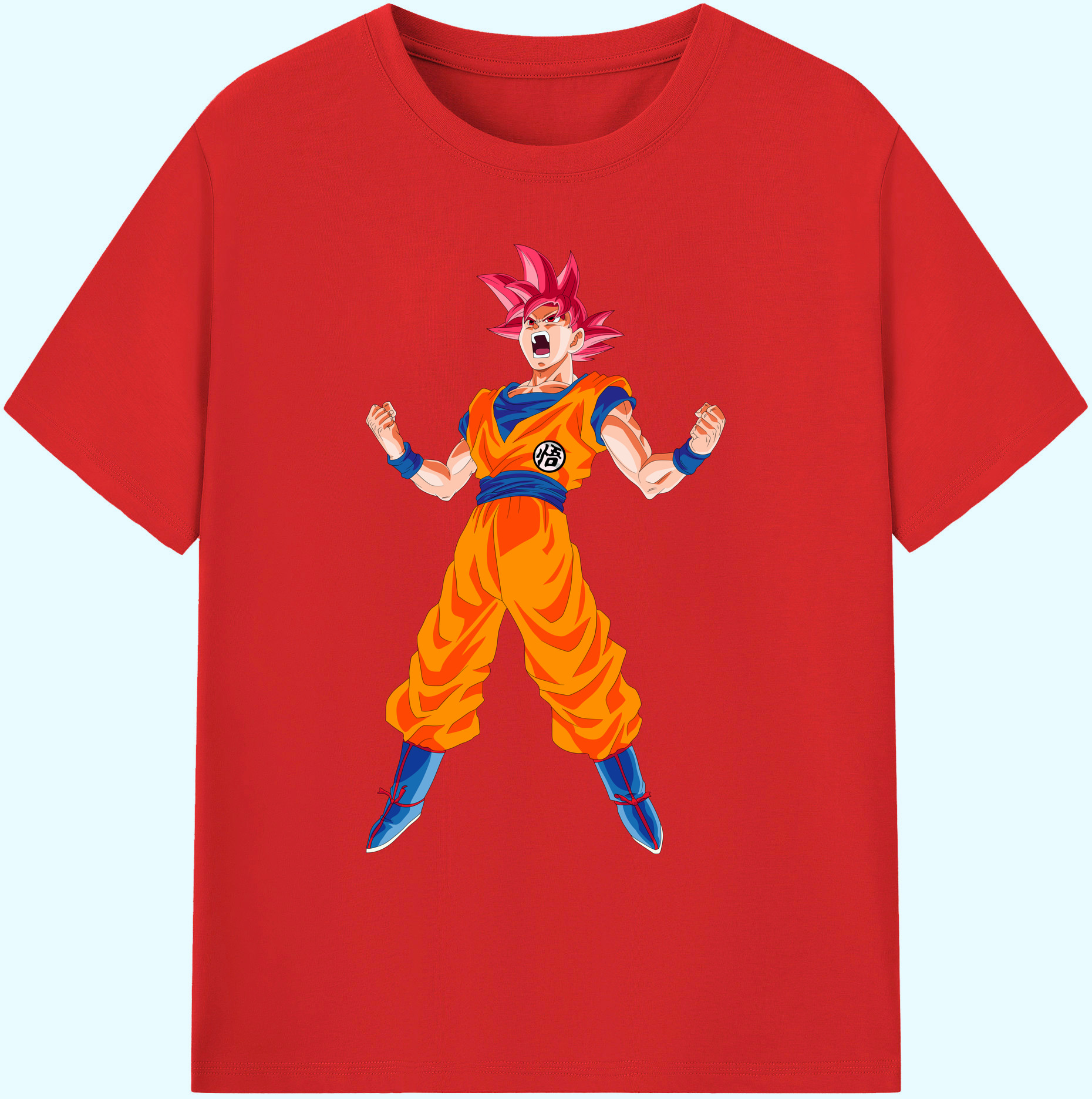 （画像用） ドラゴンボール 孫悟空（そん ごくう）Son Goku カカロット DRAGON BALL Kakarotto 綿100％ メンズ半袖Tシャツ｜肌触りやわらか＆通気性