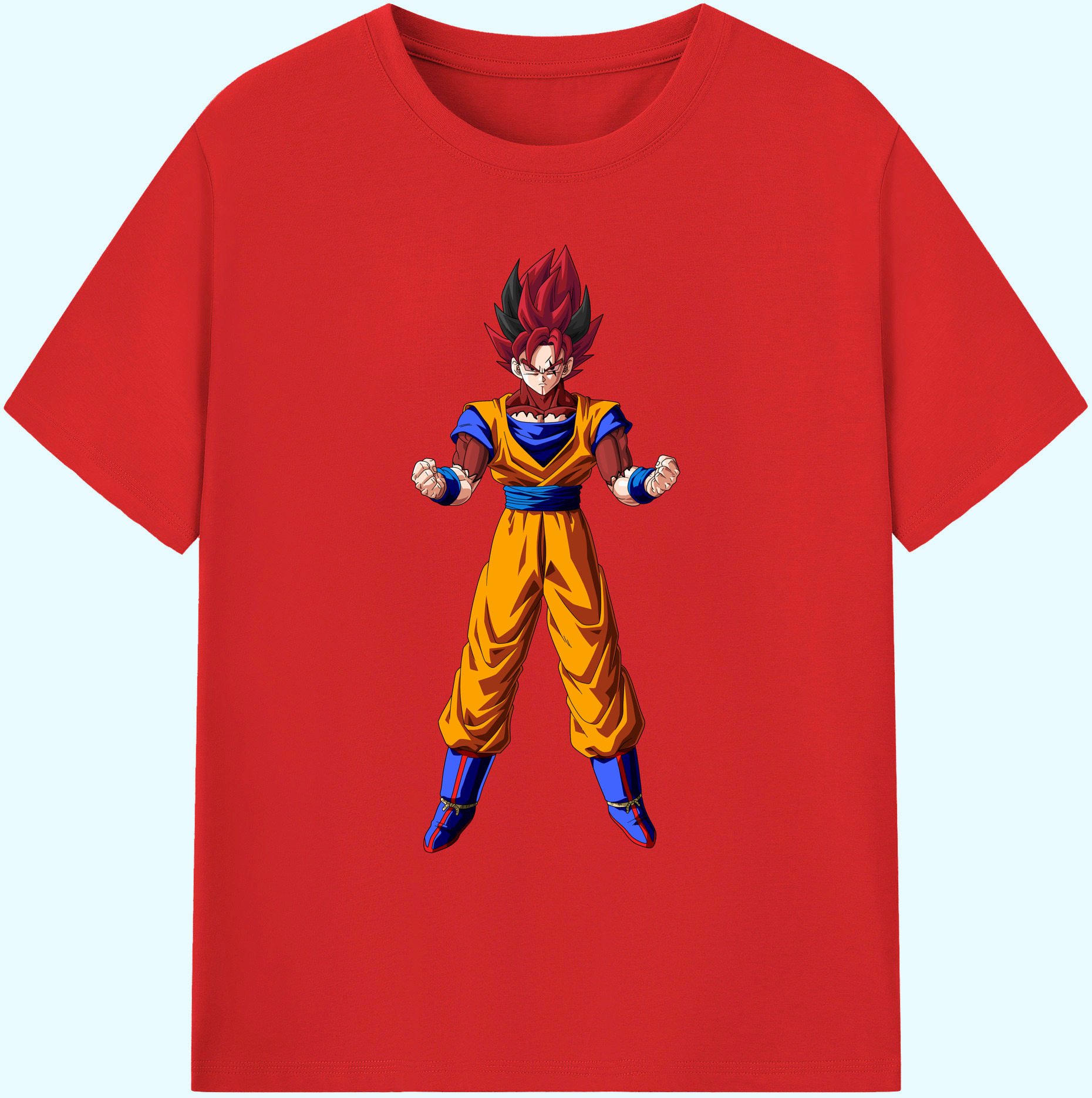 （画像用） ドラゴンボール 孫悟空（そん ごくう）Son Goku カカロット DRAGON BALL Kakarotto 綿100％ メンズ半袖Tシャツ｜肌触りやわらか＆通気性