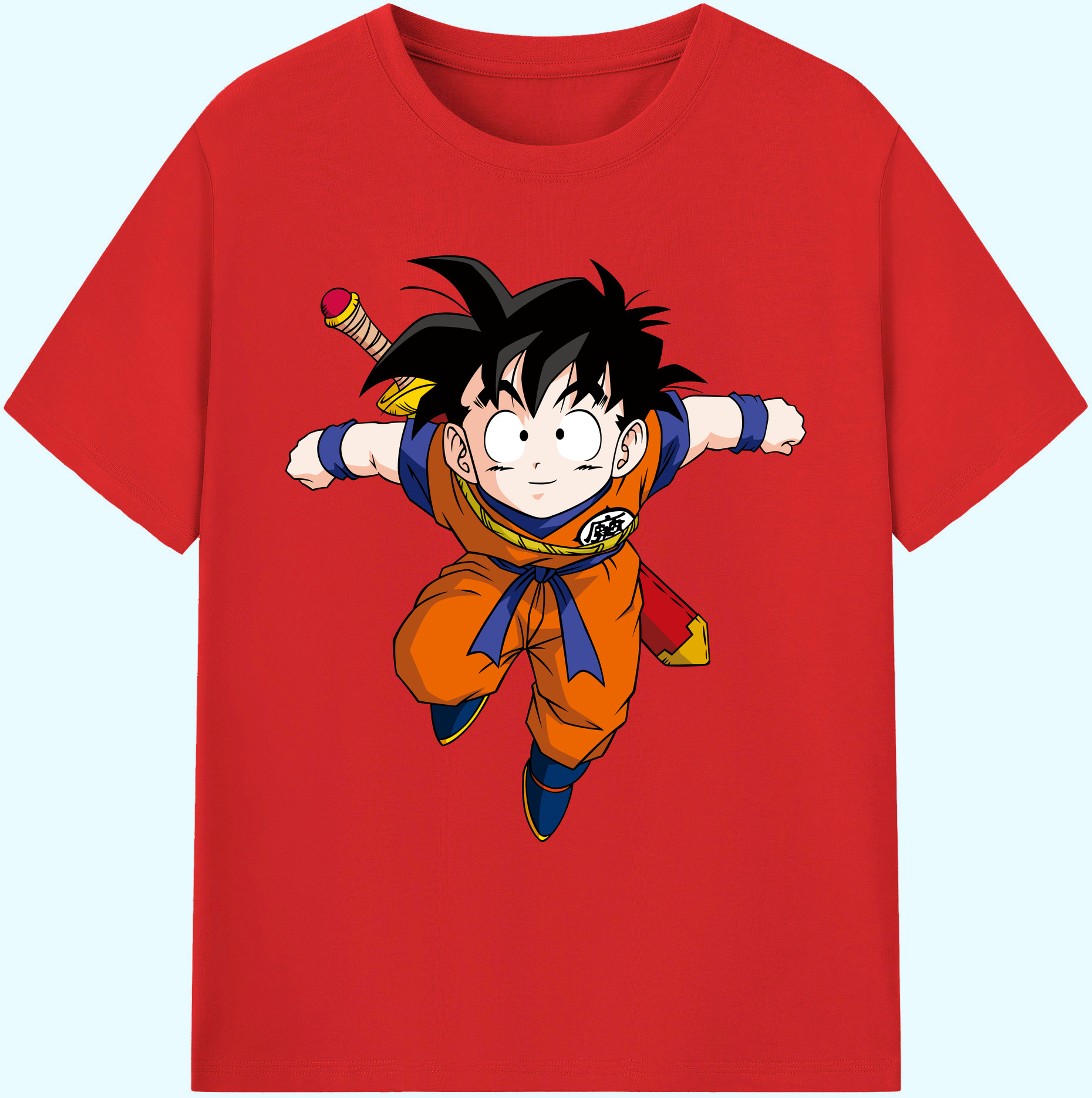 （画像用） ドラゴンボール 孫悟空（そん ごくう）Son Goku カカロット DRAGON BALL Kakarotto 綿100％ メンズ半袖Tシャツ｜肌触りやわらか＆通気性