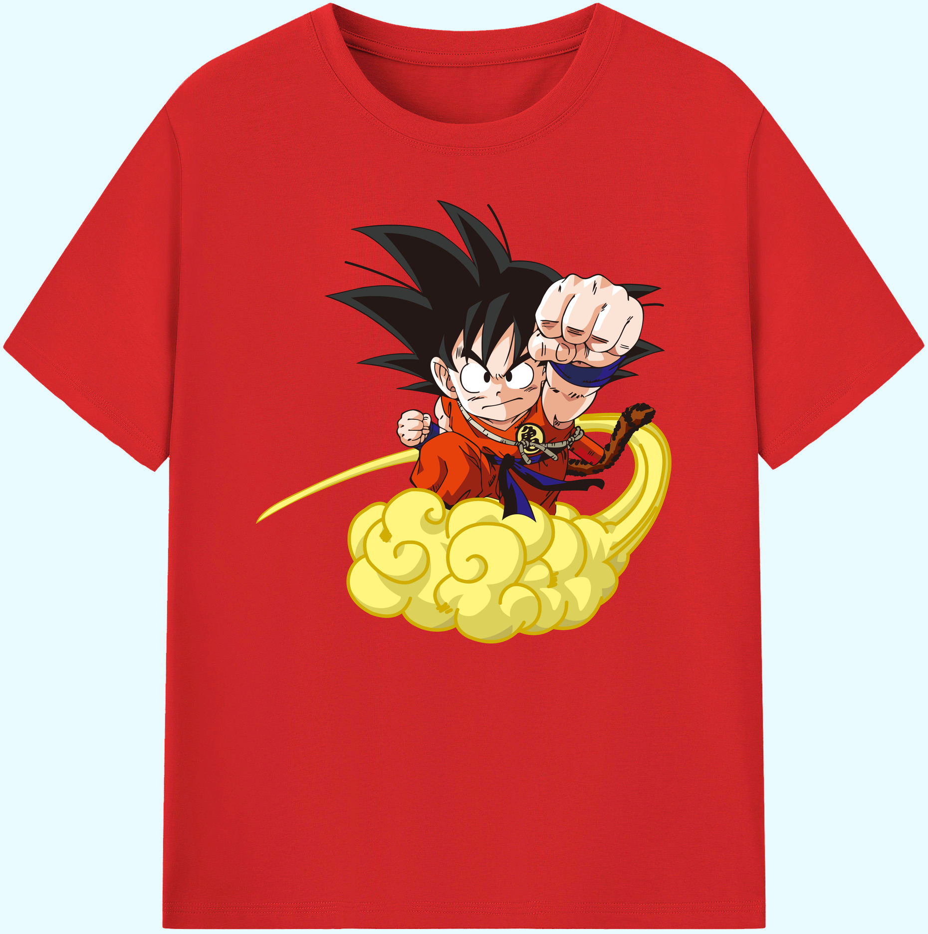 （画像用） ドラゴンボール 孫悟空（そん ごくう）Son Goku カカロット DRAGON BALL Kakarotto 綿100％ メンズ半袖Tシャツ｜肌触りやわらか＆通気性