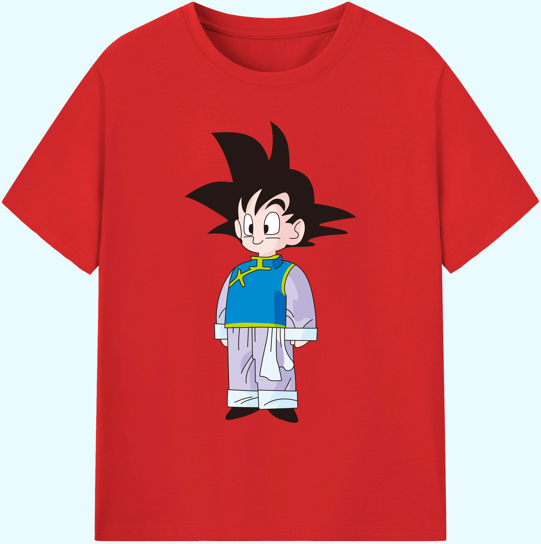 （画像用） ドラゴンボール 孫悟空（そん ごくう）Son Goku カカロット DRAGON BALL Kakarotto 綿100％ メンズ半袖Tシャツ｜肌触りやわらか＆通気性