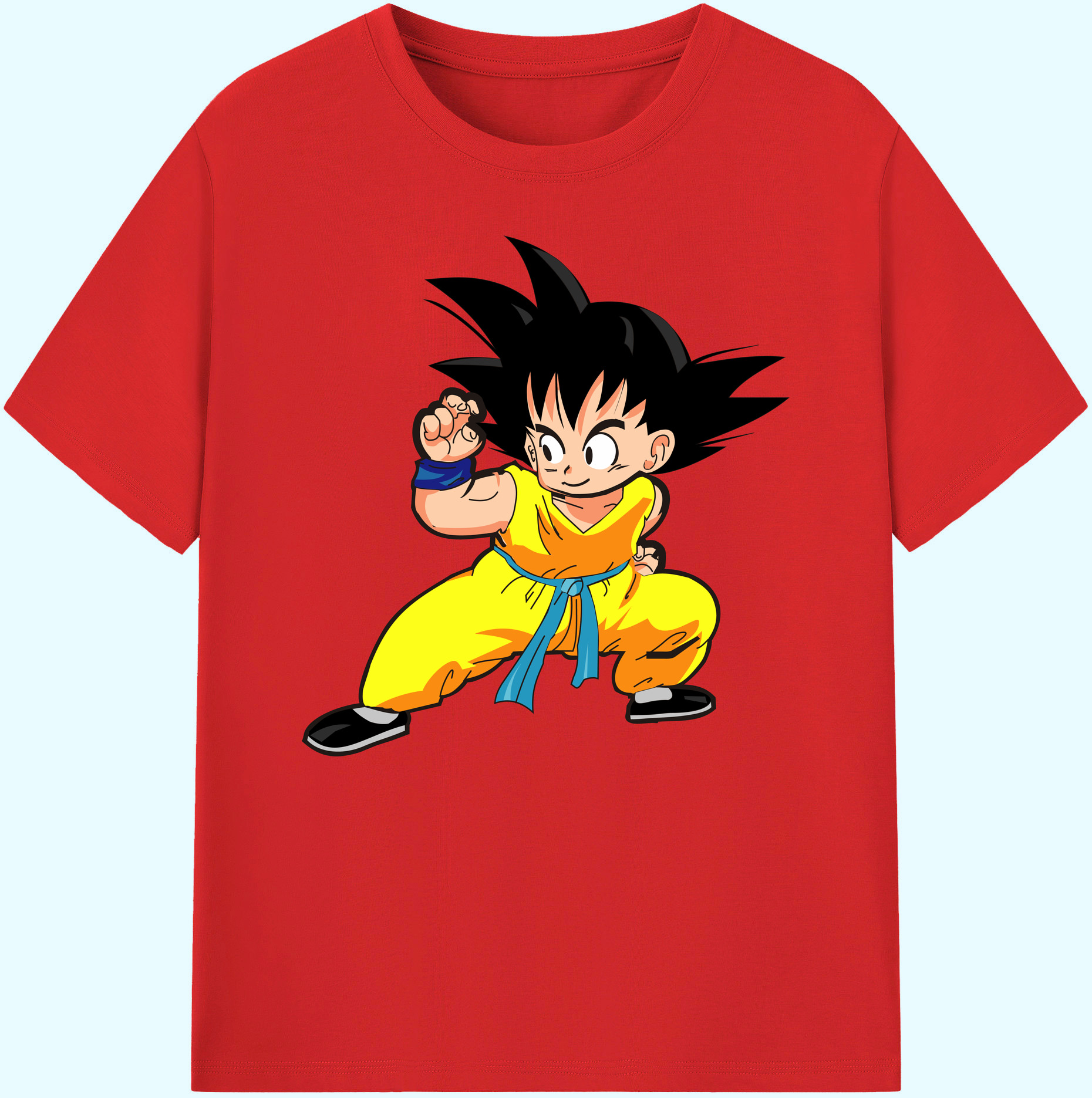 （画像用） ドラゴンボール 孫悟空（そん ごくう）Son Goku カカロット DRAGON BALL Kakarotto 綿100％ メンズ半袖Tシャツ｜肌触りやわらか＆通気性