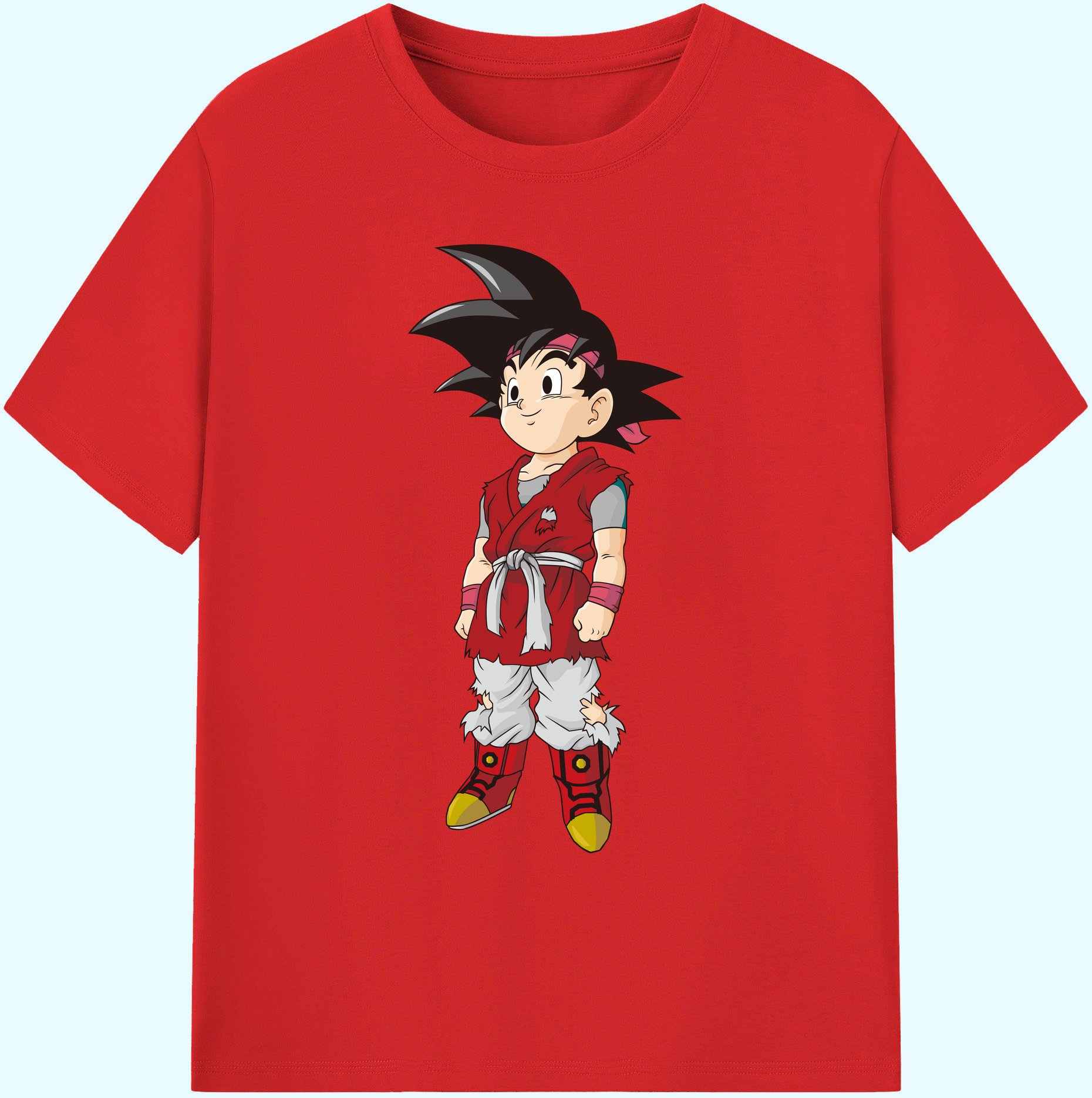 （画像用） ドラゴンボール 孫悟空（そん ごくう）Son Goku カカロット DRAGON BALL Kakarotto 綿100％ メンズ半袖Tシャツ｜肌触りやわらか＆通気性