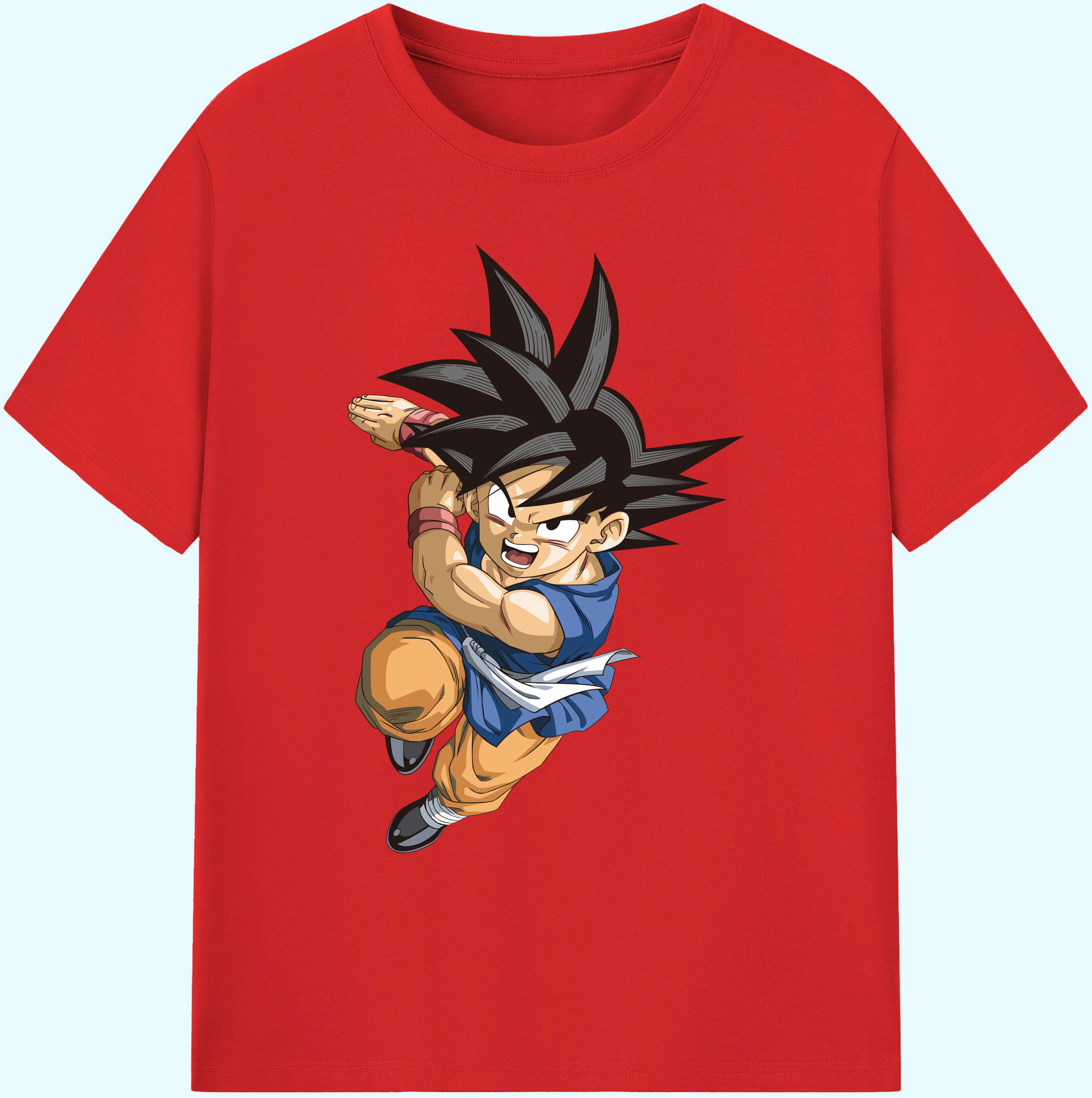 （画像用） ドラゴンボール 孫悟空（そん ごくう）Son Goku カカロット DRAGON BALL Kakarotto 綿100％ メンズ半袖Tシャツ｜肌触りやわらか＆通気性
