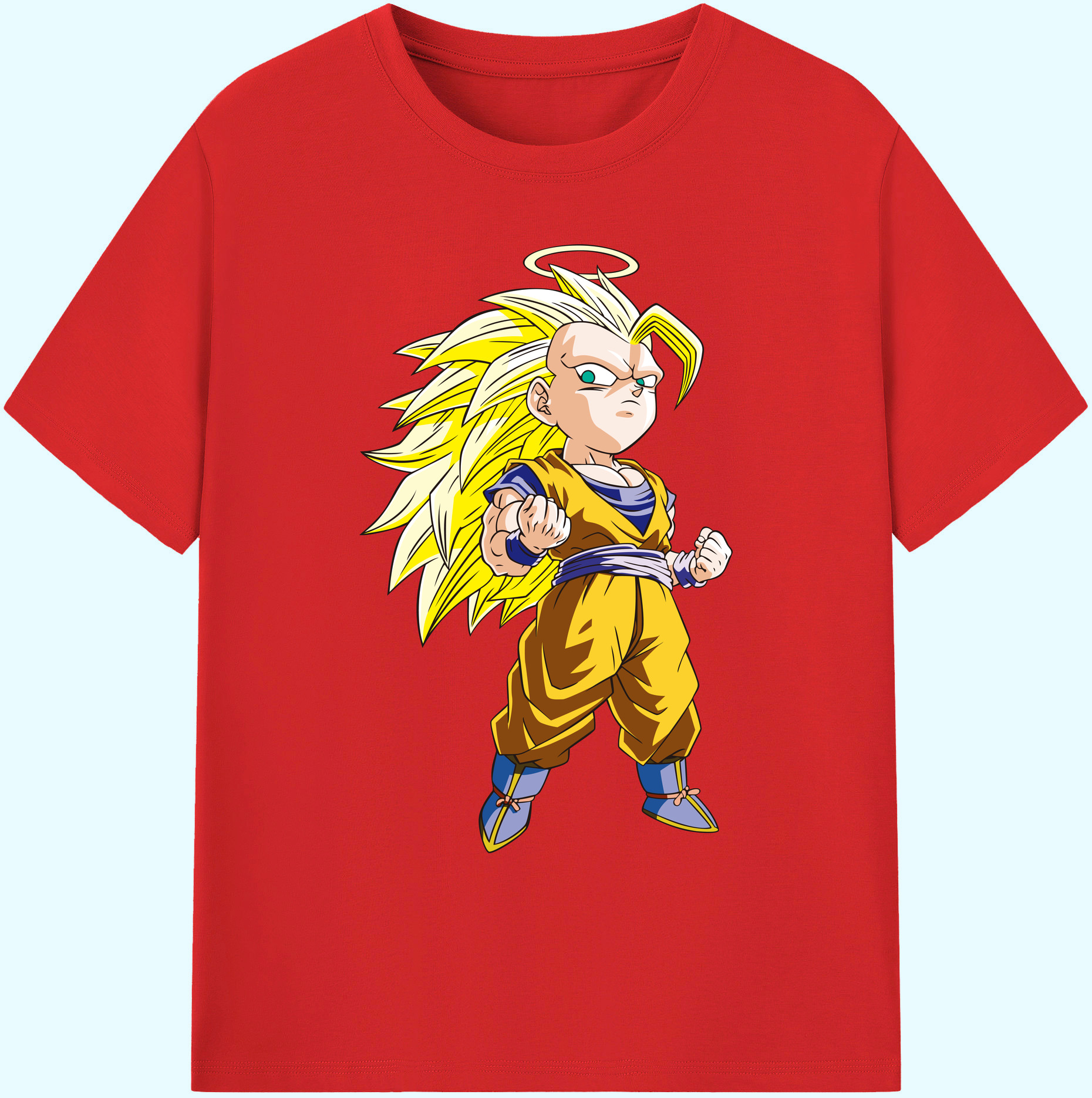 （画像用） ドラゴンボール 孫悟空（そん ごくう）Son Goku カカロット DRAGON BALL Kakarotto 綿100％ メンズ半袖Tシャツ｜肌触りやわらか＆通気性