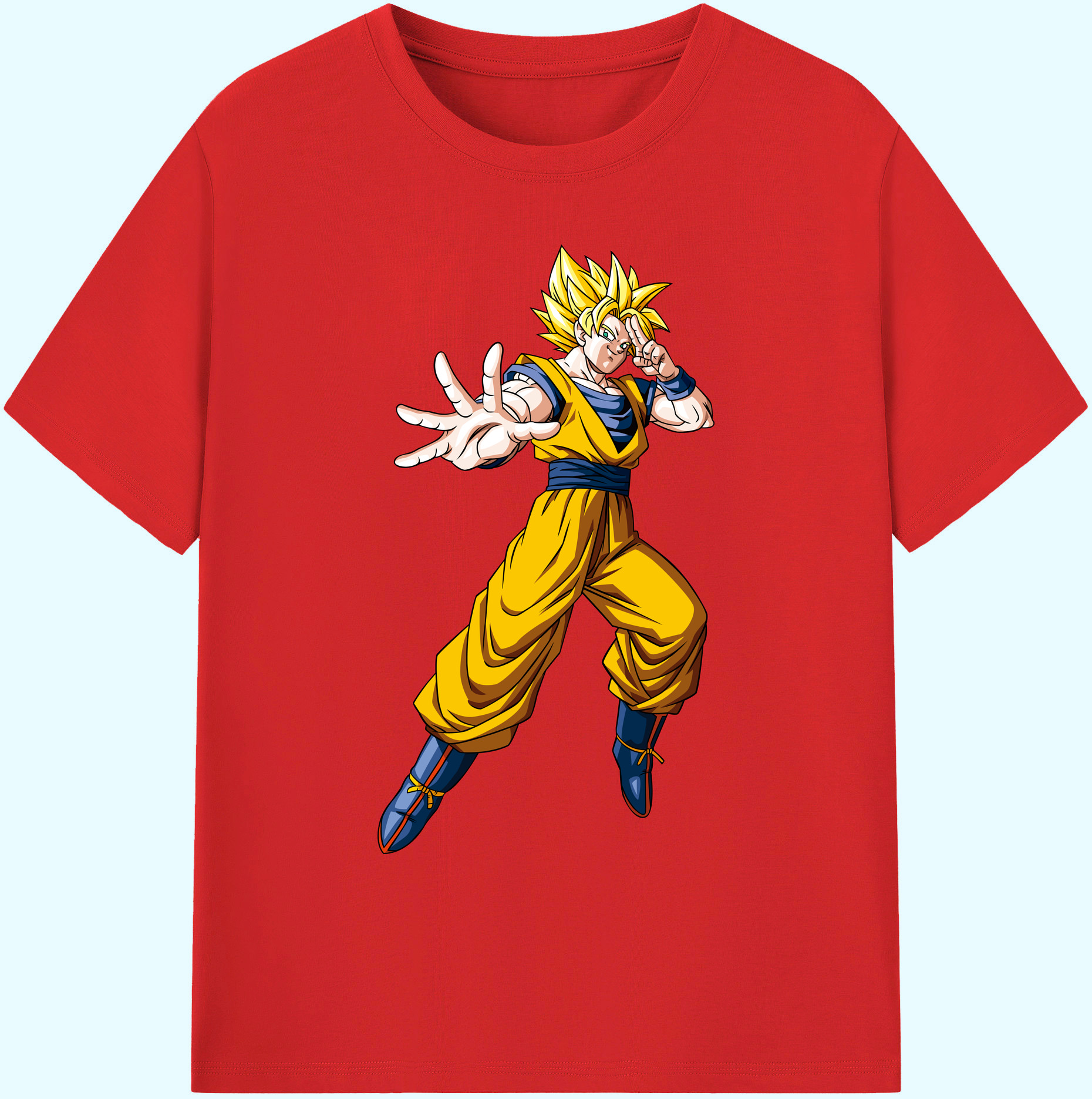 （画像用） ドラゴンボール 孫悟空（そん ごくう）Son Goku カカロット DRAGON BALL Kakarotto 綿100％ メンズ半袖Tシャツ｜肌触りやわらか＆通気性