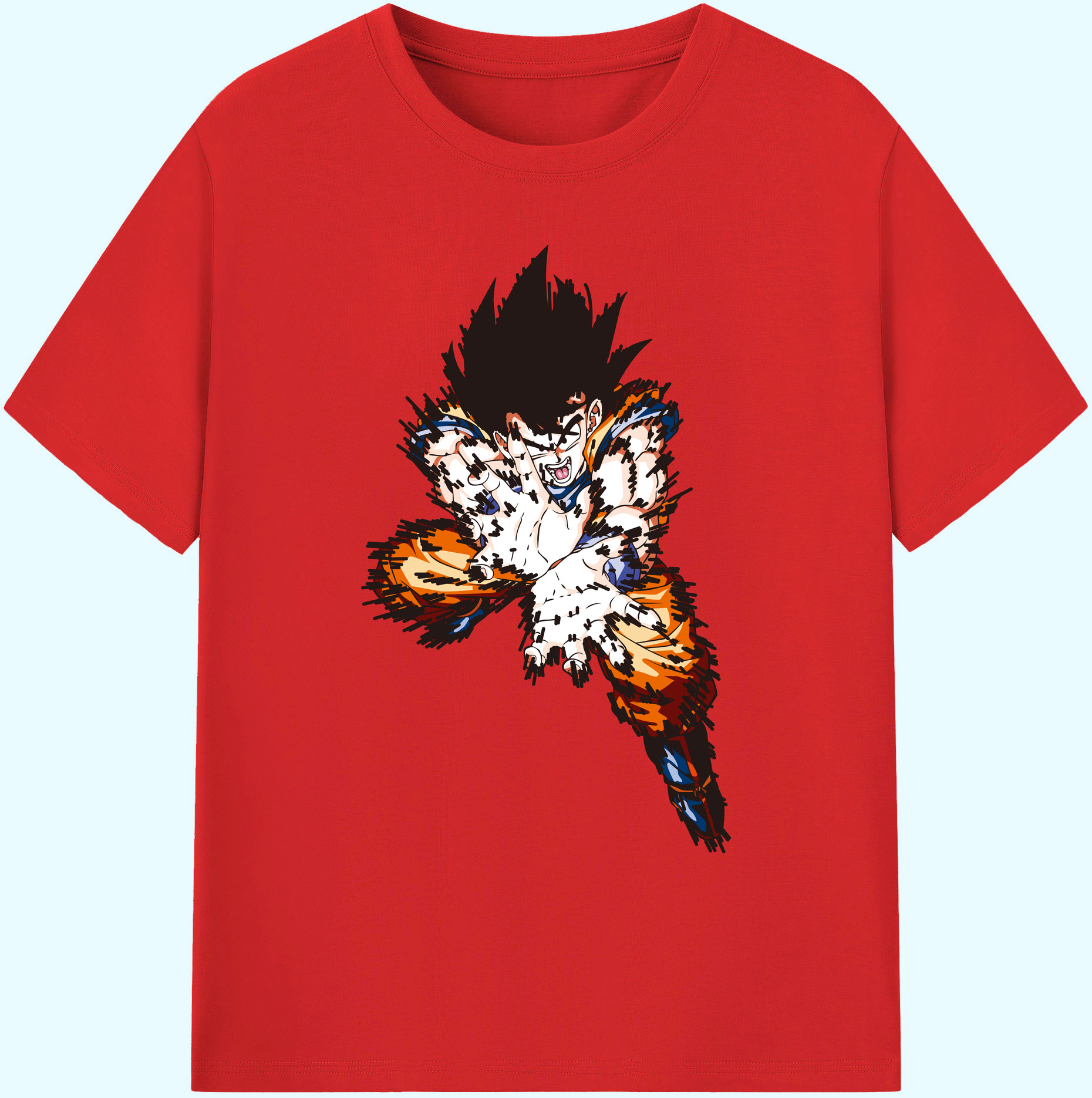 （画像用） ドラゴンボール 孫悟空（そん ごくう）Son Goku カカロット DRAGON BALL Kakarotto 綿100％ メンズ半袖Tシャツ｜肌触りやわらか＆通気性