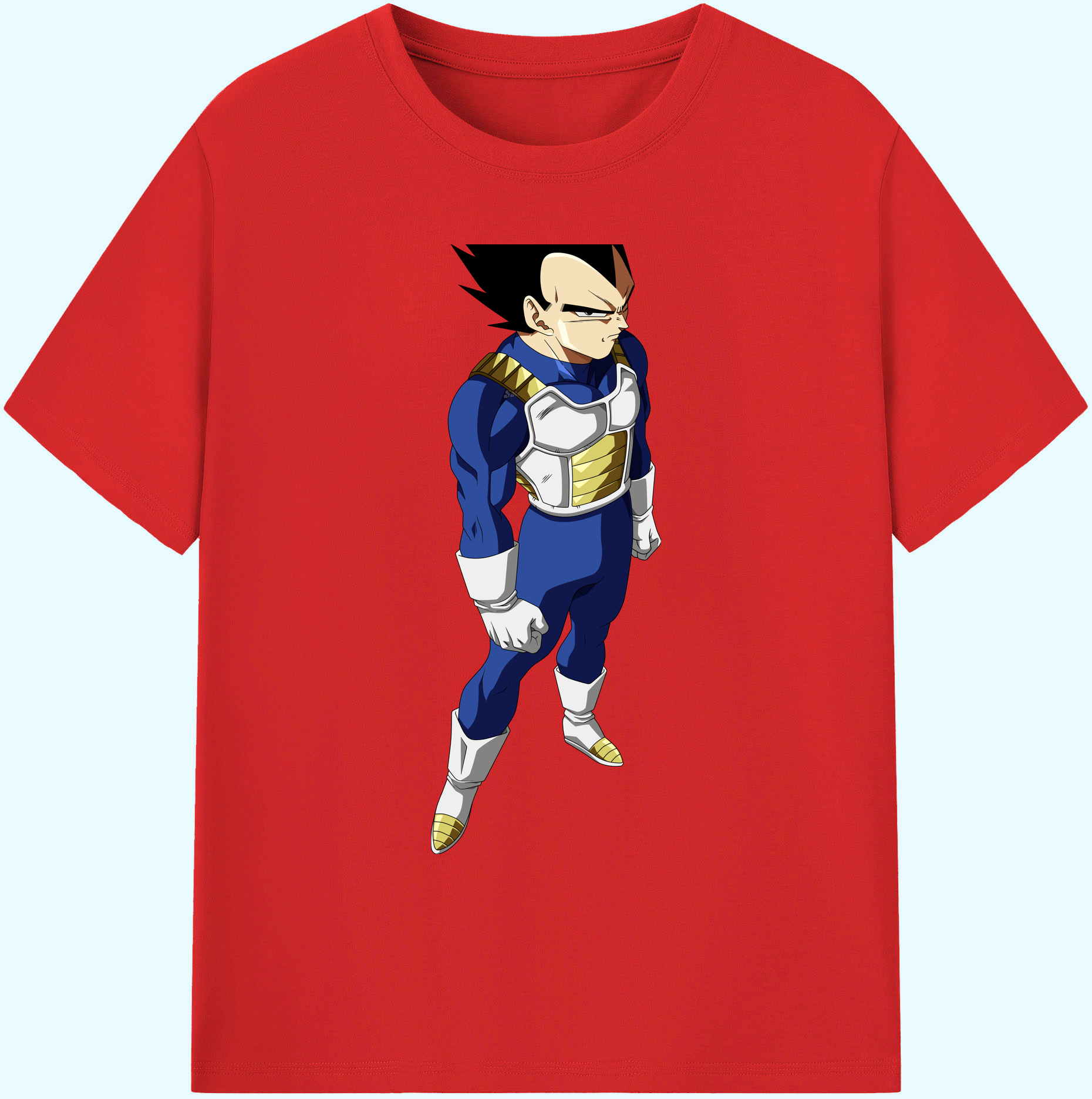（画像用） ドラゴンボール ベジータ四世（Bejīta Yonsei）DRAGON BALL Vegeta IV 綿100％ メンズ半袖Tシャツ｜肌触りやわらか＆通気性