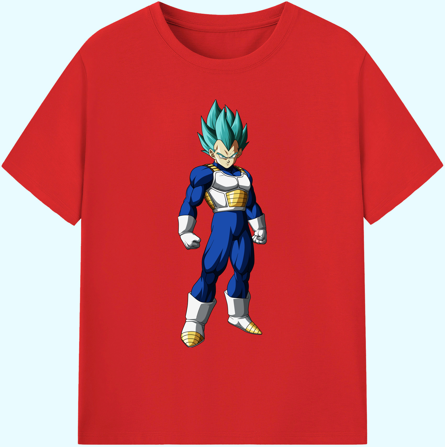 （画像用） ドラゴンボール ベジータ四世（Bejīta Yonsei）DRAGON BALL Vegeta IV 綿100％ メンズ半袖Tシャツ｜肌触りやわらか＆通気性