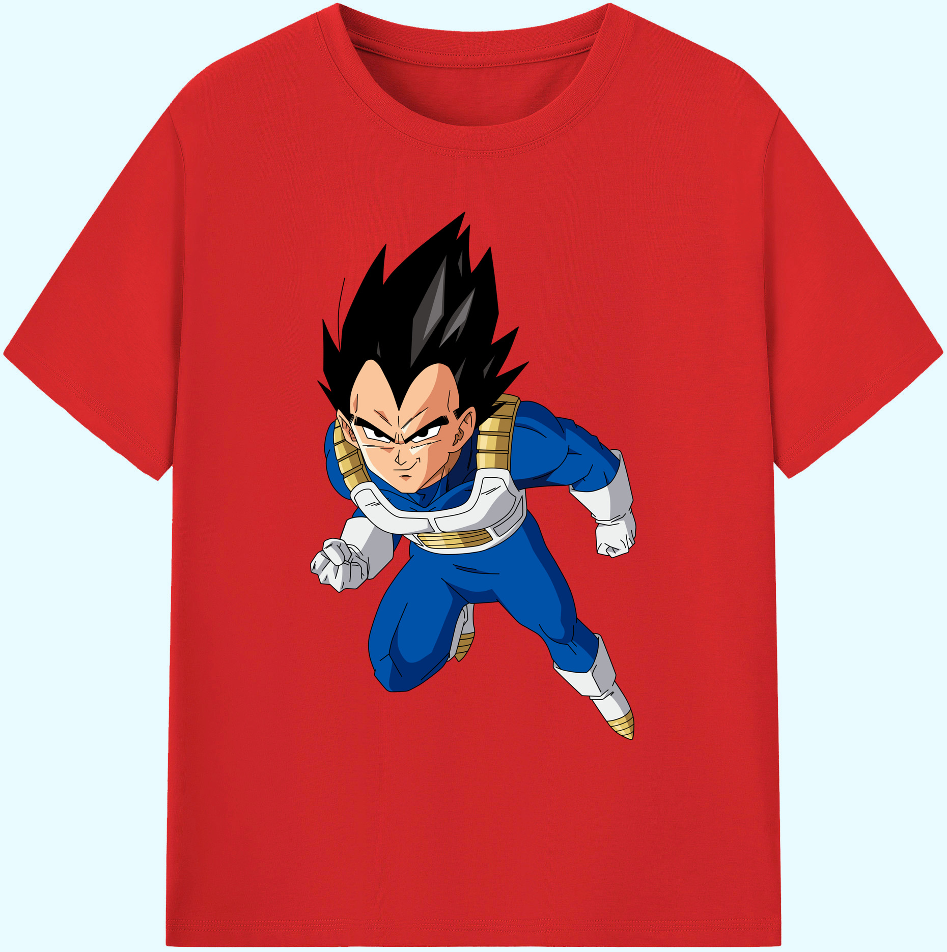 （画像用） ドラゴンボール ベジータ四世（Bejīta Yonsei）DRAGON BALL Vegeta IV 綿100％ メンズ半袖Tシャツ｜肌触りやわらか＆通気性