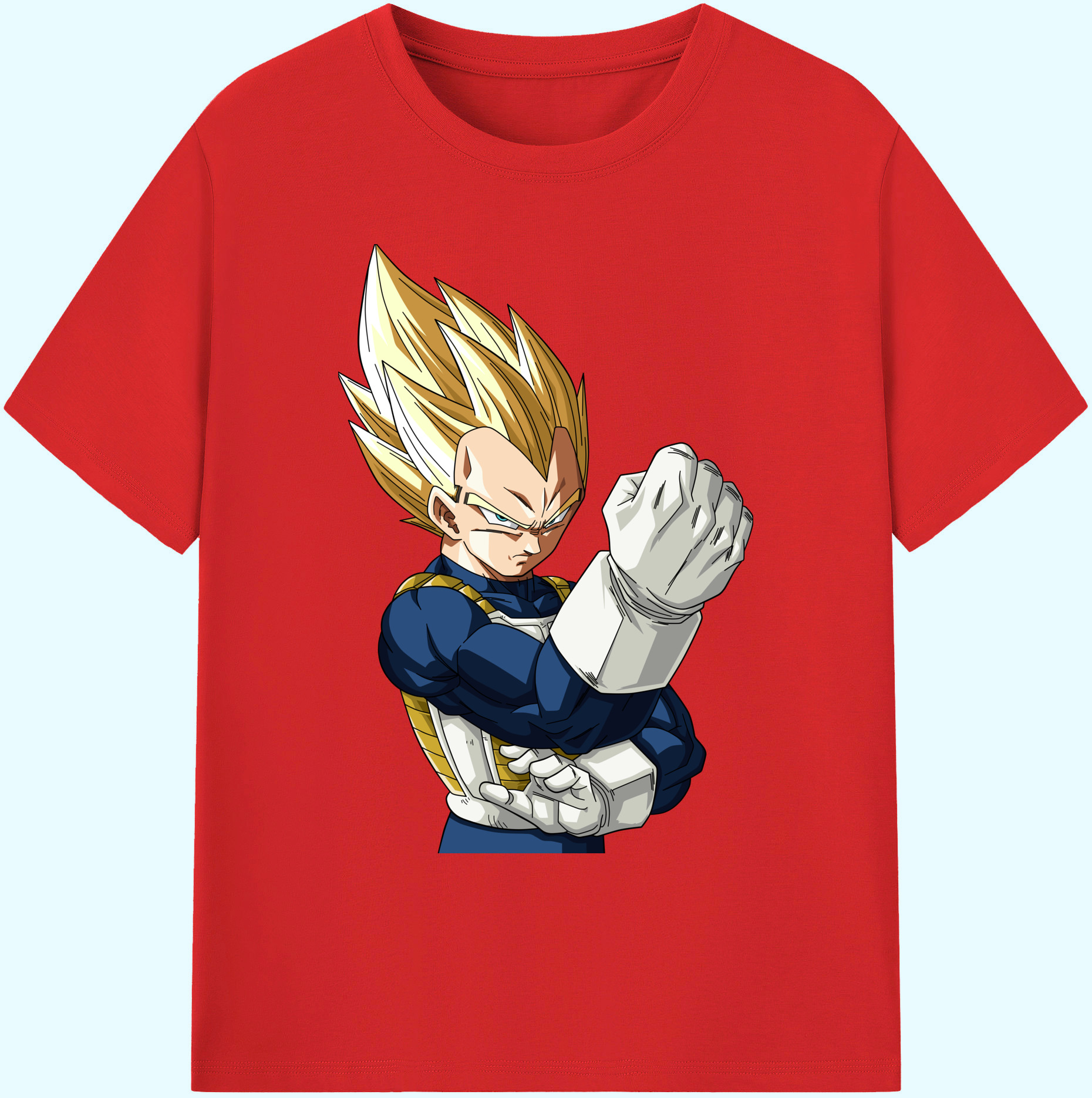 （画像用） ドラゴンボール ベジータ四世（Bejīta Yonsei）DRAGON BALL Vegeta IV 綿100％ メンズ半袖Tシャツ｜肌触りやわらか＆通気性