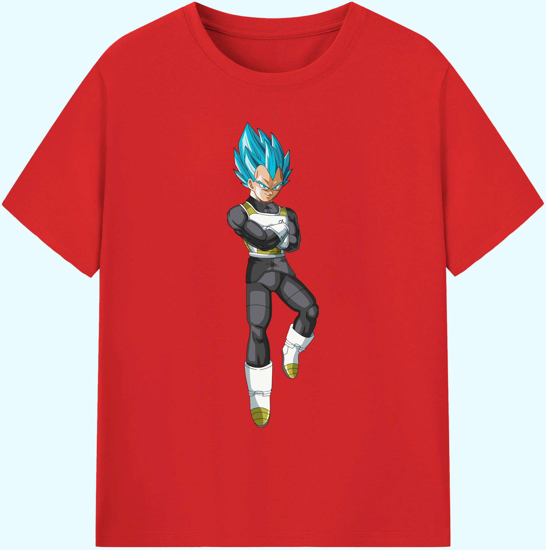 （画像用） ドラゴンボール ベジータ四世（Bejīta Yonsei）DRAGON BALL Vegeta IV 綿100％ メンズ半袖Tシャツ｜肌触りやわらか＆通気性