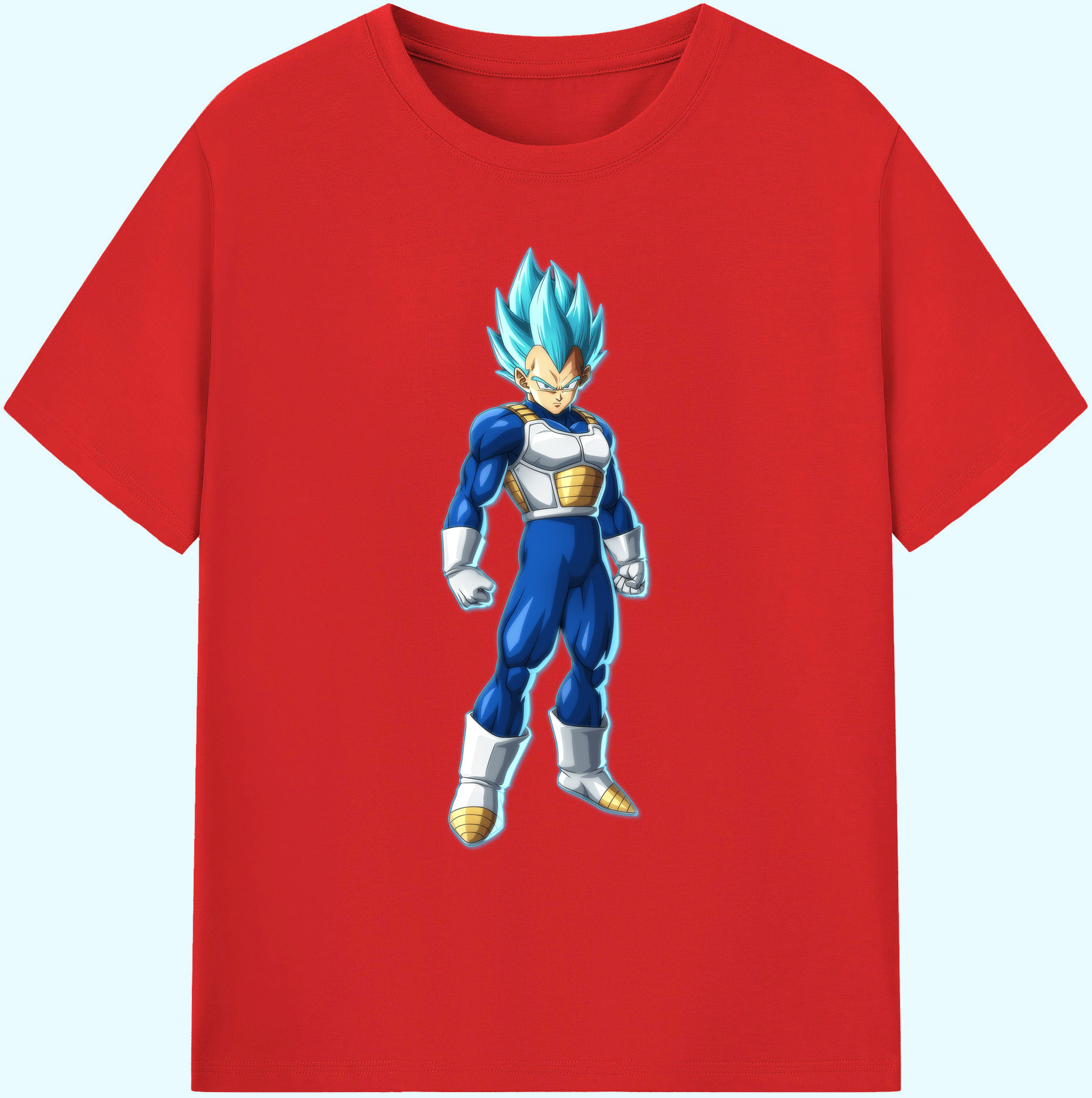 （画像用） ドラゴンボール ベジータ四世（Bejīta Yonsei）DRAGON BALL Vegeta IV 綿100％ メンズ半袖Tシャツ｜肌触りやわらか＆通気性