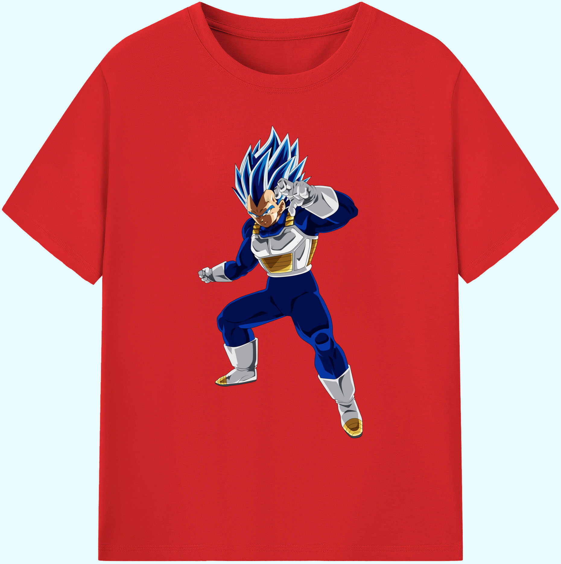 （画像用） ドラゴンボール ベジータ四世（Bejīta Yonsei）DRAGON BALL Vegeta IV 綿100％ メンズ半袖Tシャツ｜肌触りやわらか＆通気性