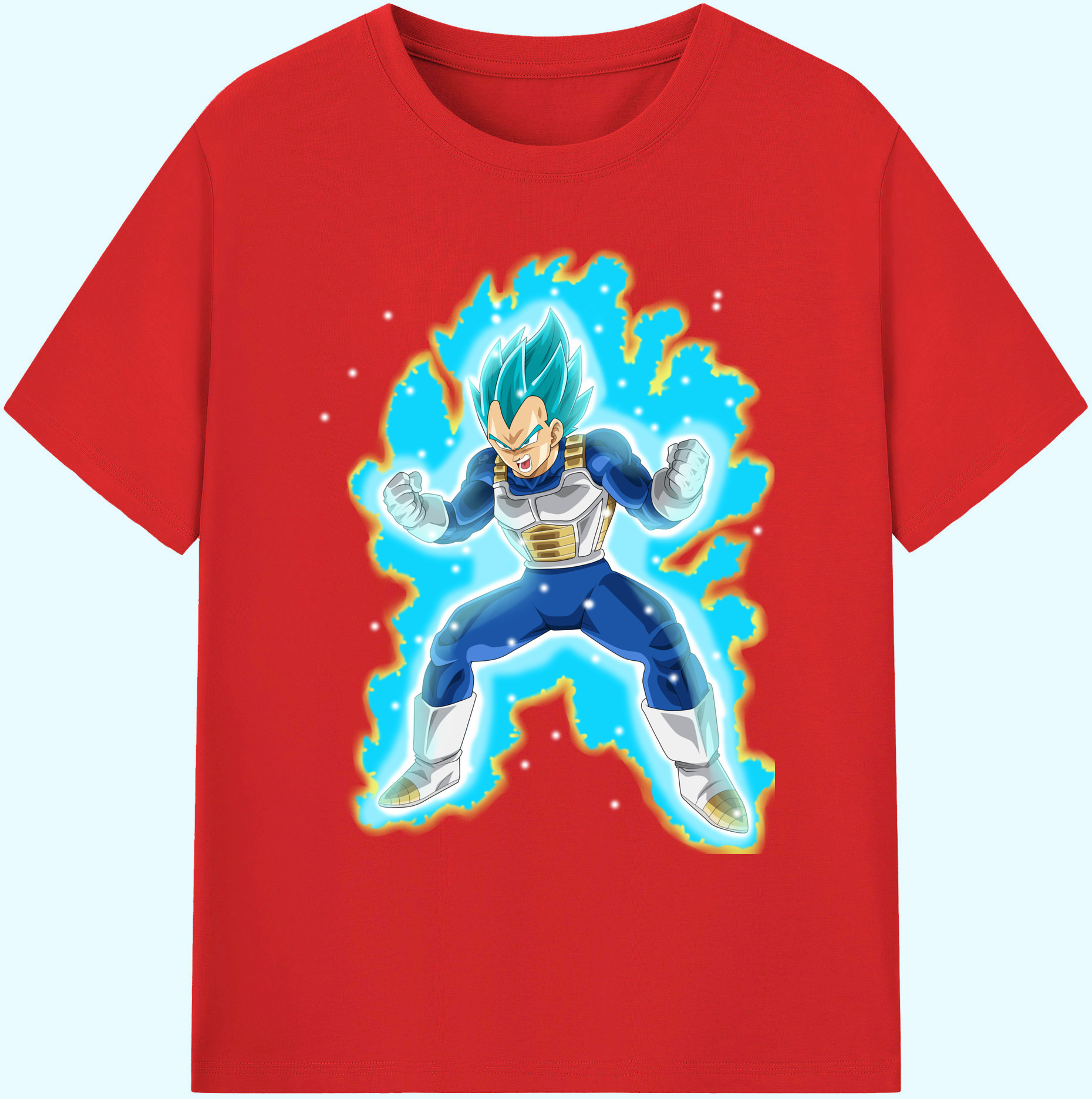 （画像用） ドラゴンボール ベジータ四世（Bejīta Yonsei）DRAGON BALL Vegeta IV 綿100％ メンズ半袖Tシャツ｜肌触りやわらか＆通気性