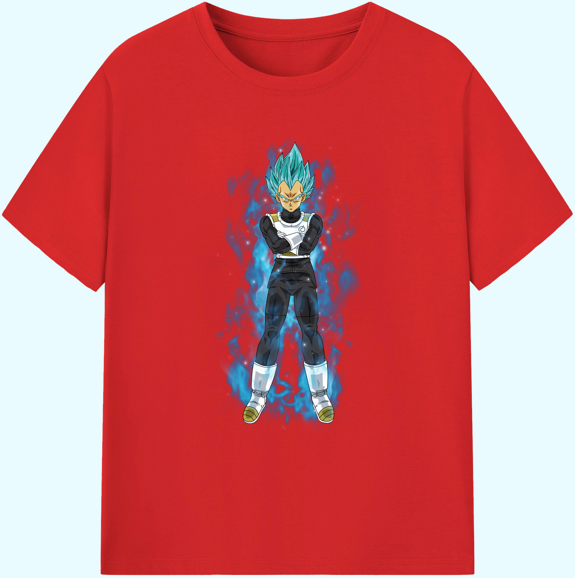 （画像用） ドラゴンボール ベジータ四世（Bejīta Yonsei）DRAGON BALL Vegeta IV 綿100％ メンズ半袖Tシャツ｜肌触りやわらか＆通気性
