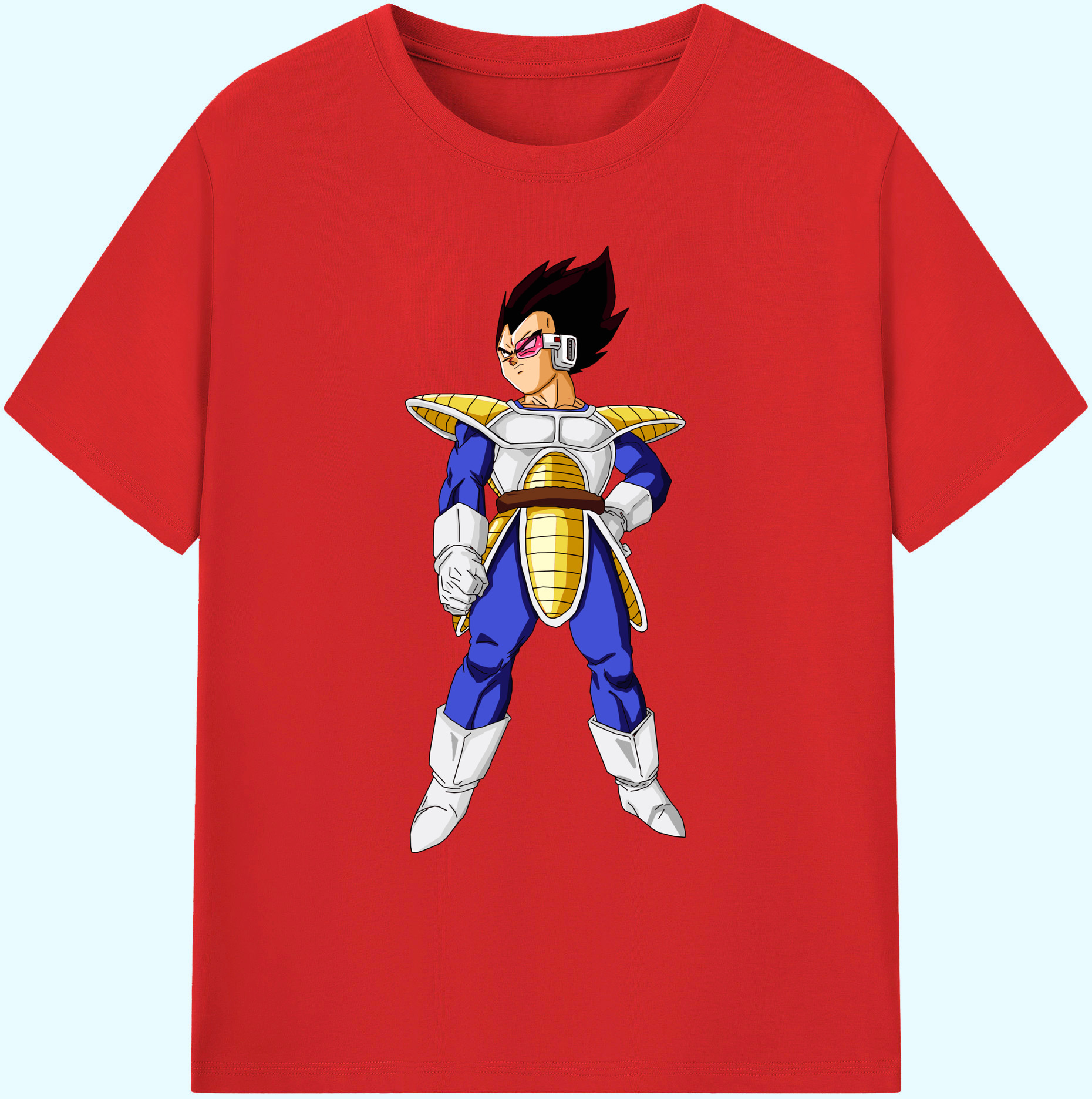 （画像用） ドラゴンボール ベジータ四世（Bejīta Yonsei）DRAGON BALL Vegeta IV 綿100％ メンズ半袖Tシャツ｜肌触りやわらか＆通気性