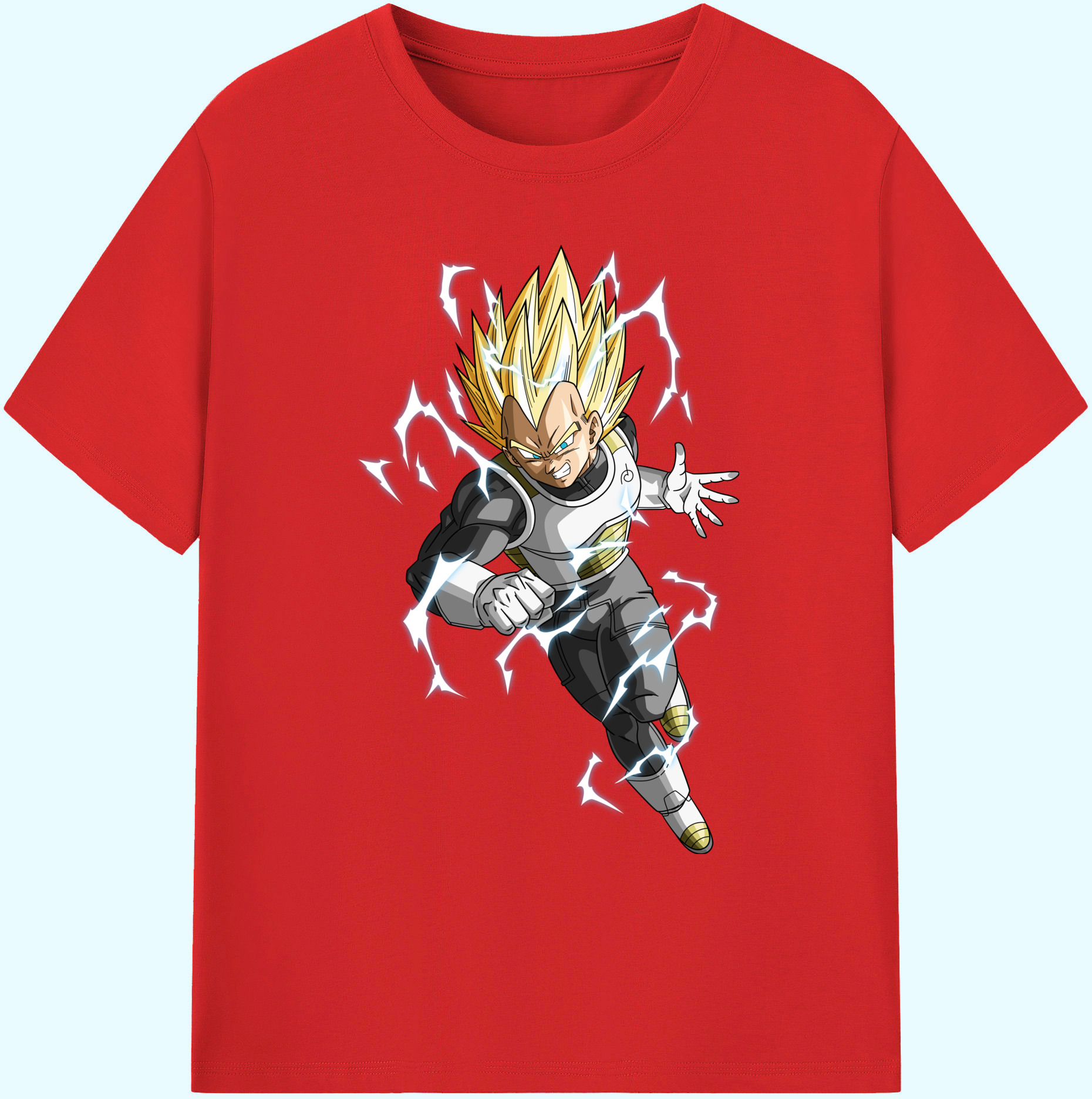 （画像用） ドラゴンボール ベジータ四世（Bejīta Yonsei）DRAGON BALL Vegeta IV 綿100％ メンズ半袖Tシャツ｜肌触りやわらか＆通気性
