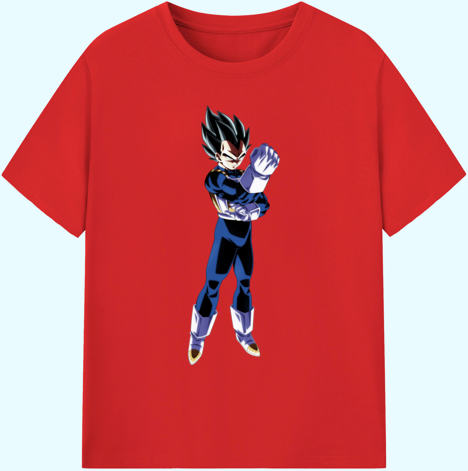 （画像用） ドラゴンボール ベジータ四世（Bejīta Yonsei）DRAGON BALL Vegeta IV 綿100％ メンズ半袖Tシャツ｜肌触りやわらか＆通気性