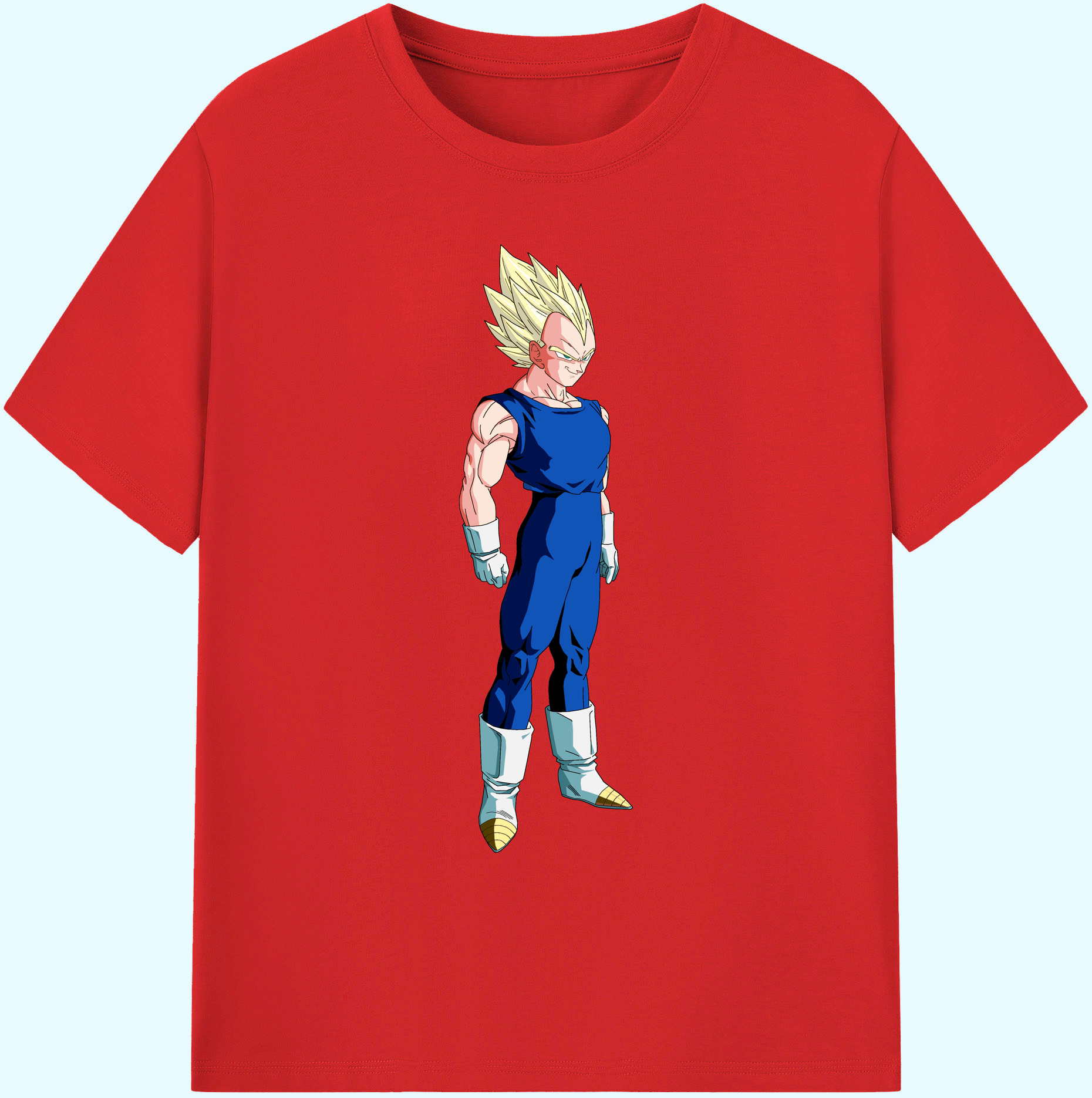 （画像用） ドラゴンボール ベジータ四世（Bejīta Yonsei）DRAGON BALL Vegeta IV 綿100％ メンズ半袖Tシャツ｜肌触りやわらか＆通気性