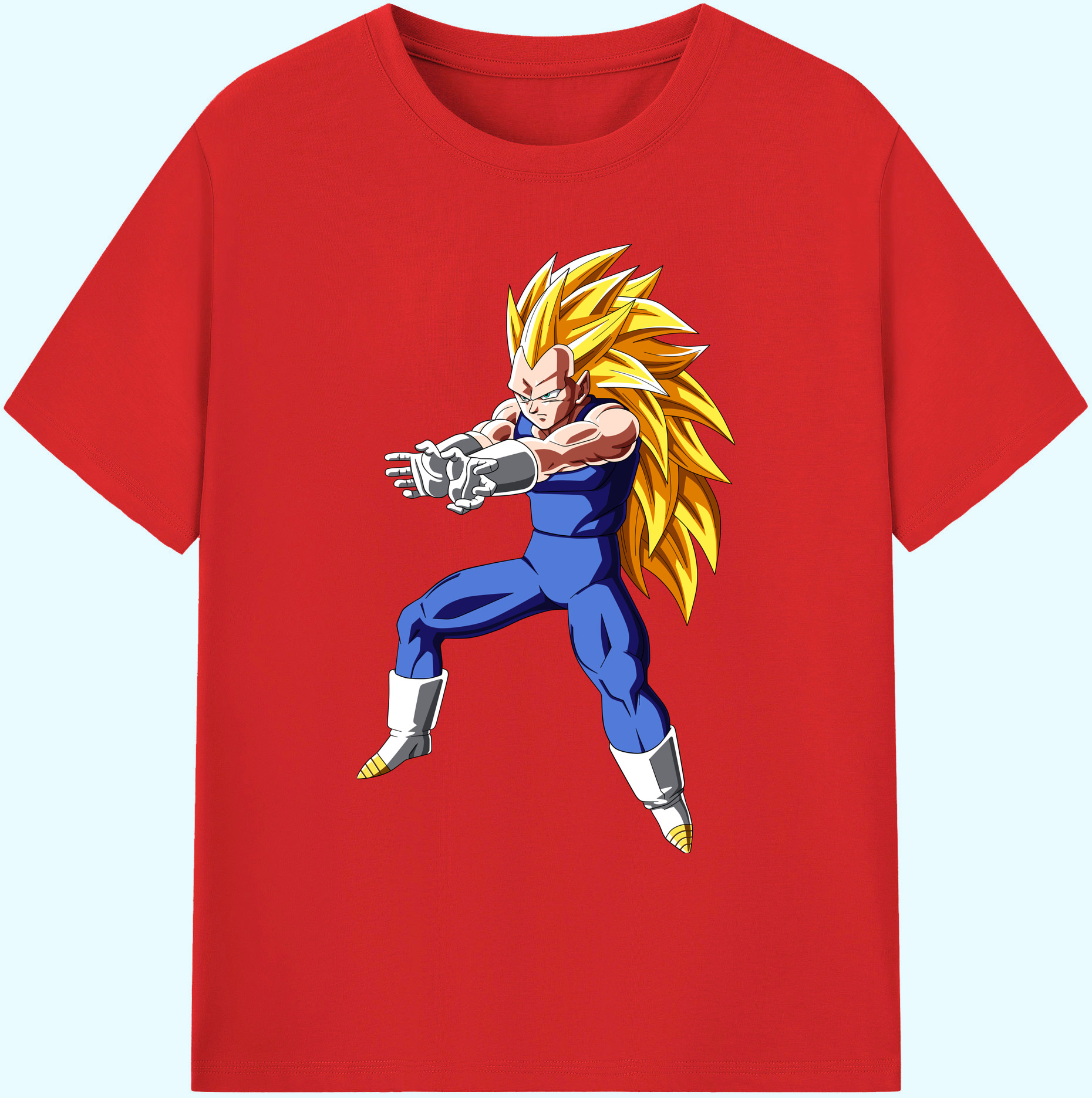 （画像用） ドラゴンボール ベジータ四世（Bejīta Yonsei）DRAGON BALL Vegeta IV 綿100％ メンズ半袖Tシャツ｜肌触りやわらか＆通気性