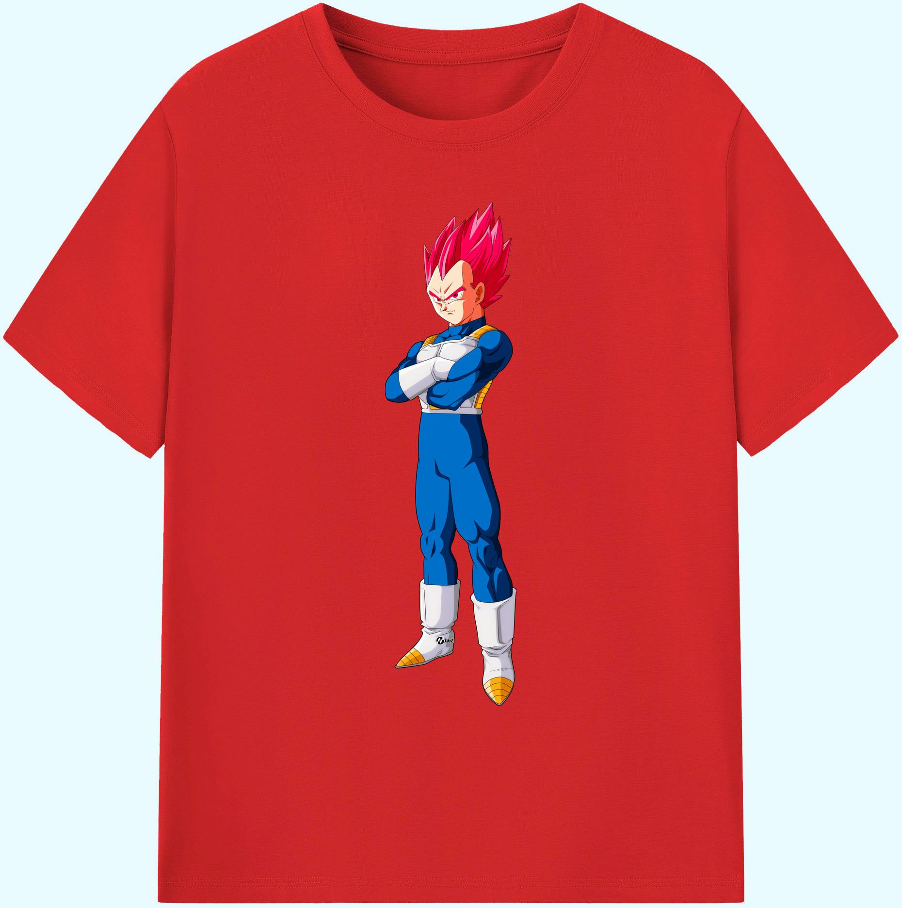 （画像用） ドラゴンボール ベジータ四世（Bejīta Yonsei）DRAGON BALL Vegeta IV 綿100％ メンズ半袖Tシャツ｜肌触りやわらか＆通気性