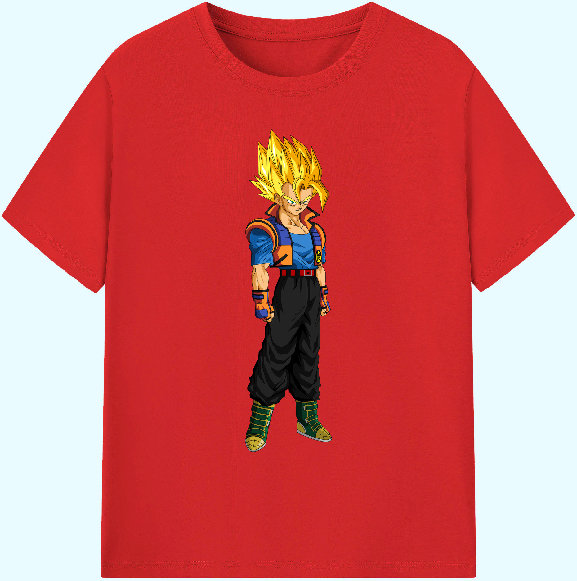 （画像用） ドラゴンボール ベジータ四世（Bejīta Yonsei）DRAGON BALL Vegeta IV 綿100％ メンズ半袖Tシャツ｜肌触りやわらか＆通気性